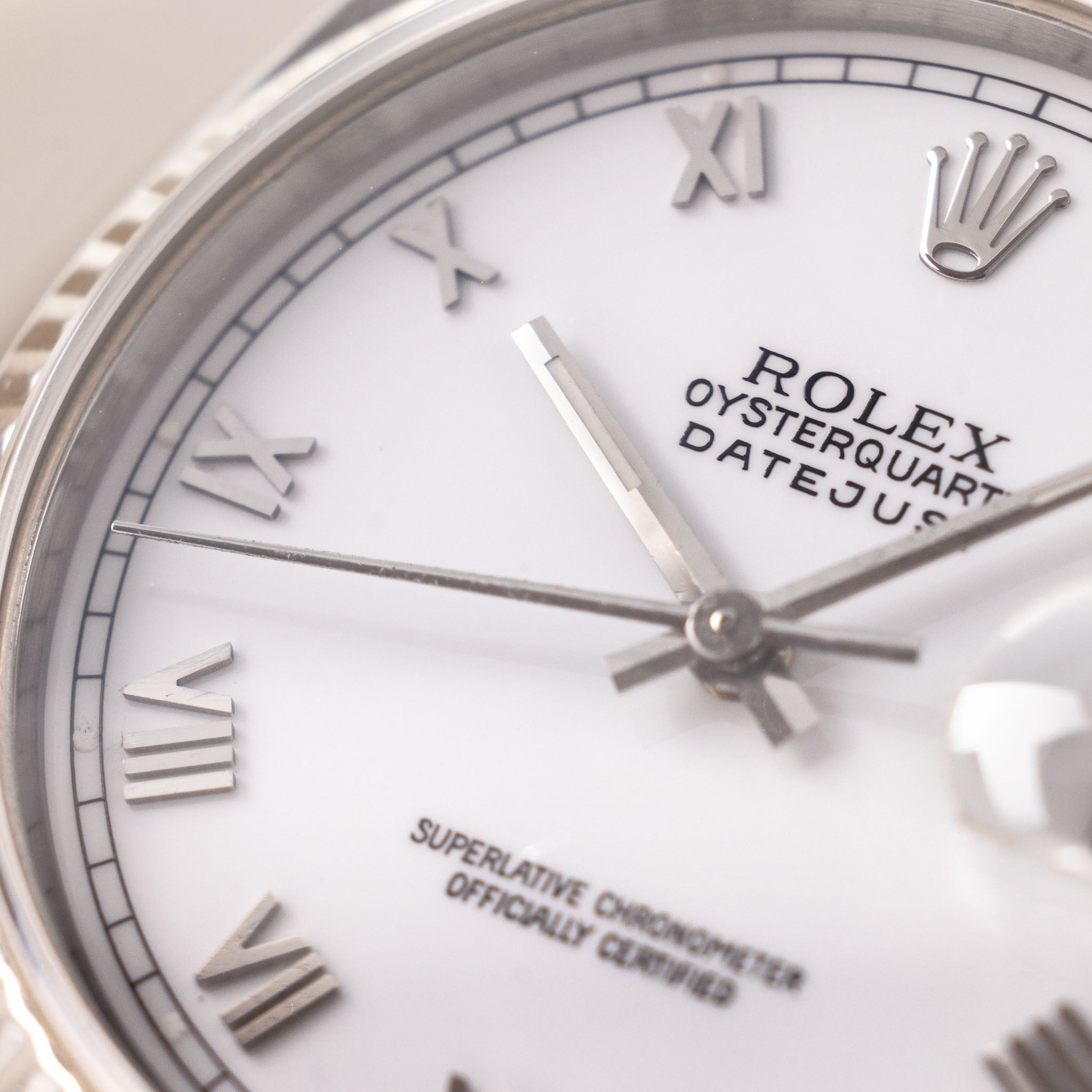 Rolex Oysterquartz Datejust Referenz 17014 Porzellan Zifferblatt