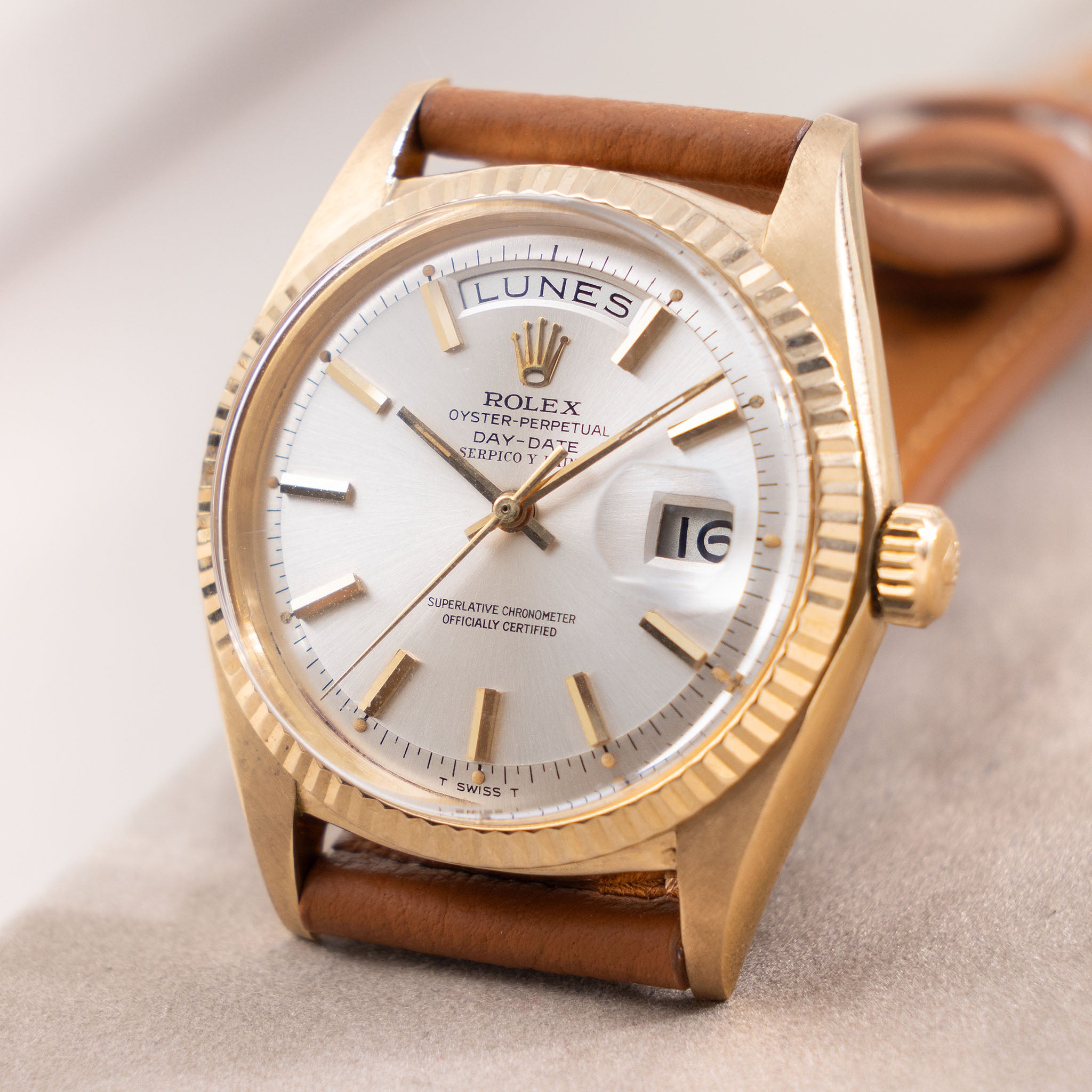 Rolex Day-Date 1803 Serpico Y Laino Double Signed Zifferblatt