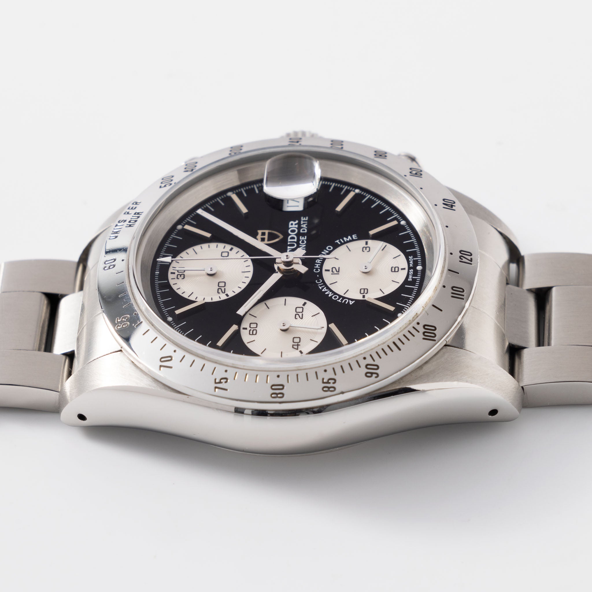 Tudor Prince Date Chronograph mit schwarzem Zifferblatt Referenz 79280
