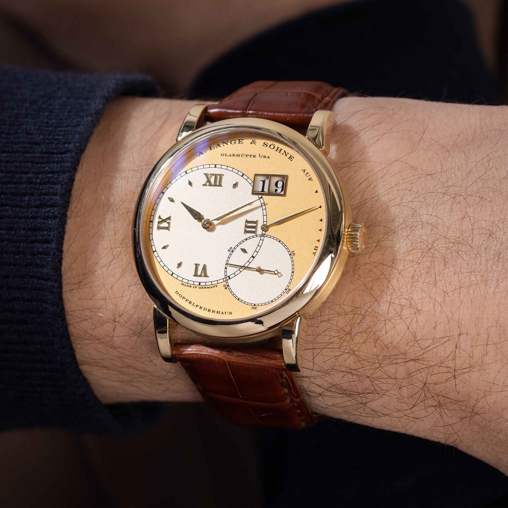 A. Lange & Söhne Grand Lange 1 Referenz 115.021 18 Karat Gelbgold