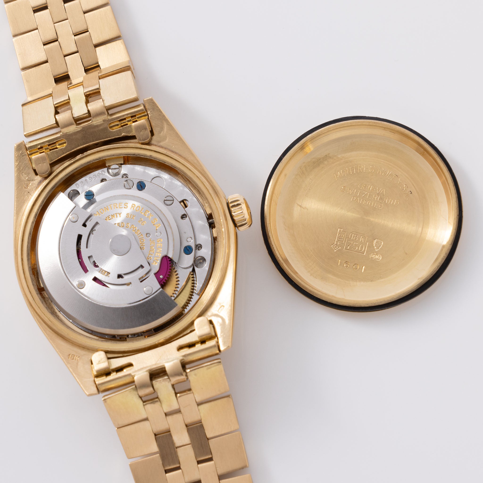 Rolex Datejust Referenz 1600/8 mit Cappuccino Zifferblatt in 18 Karat Gold