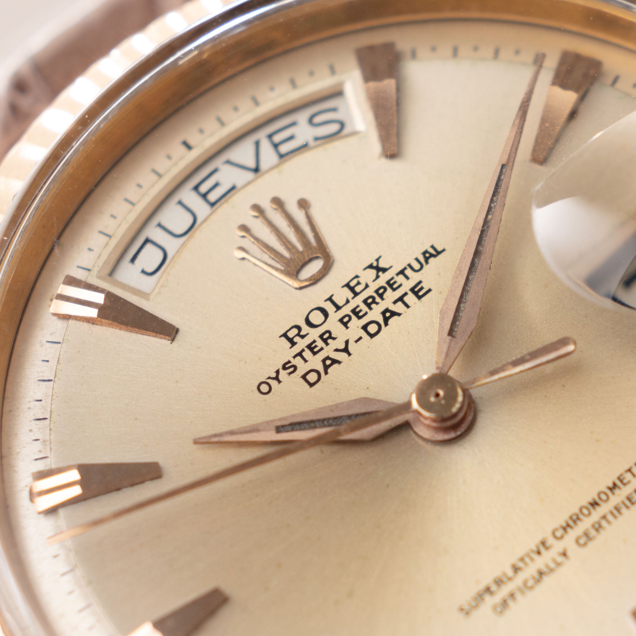 Rolex Day-Date 1803 Roségold mit seltenem "Claw Index" Zifferblatt