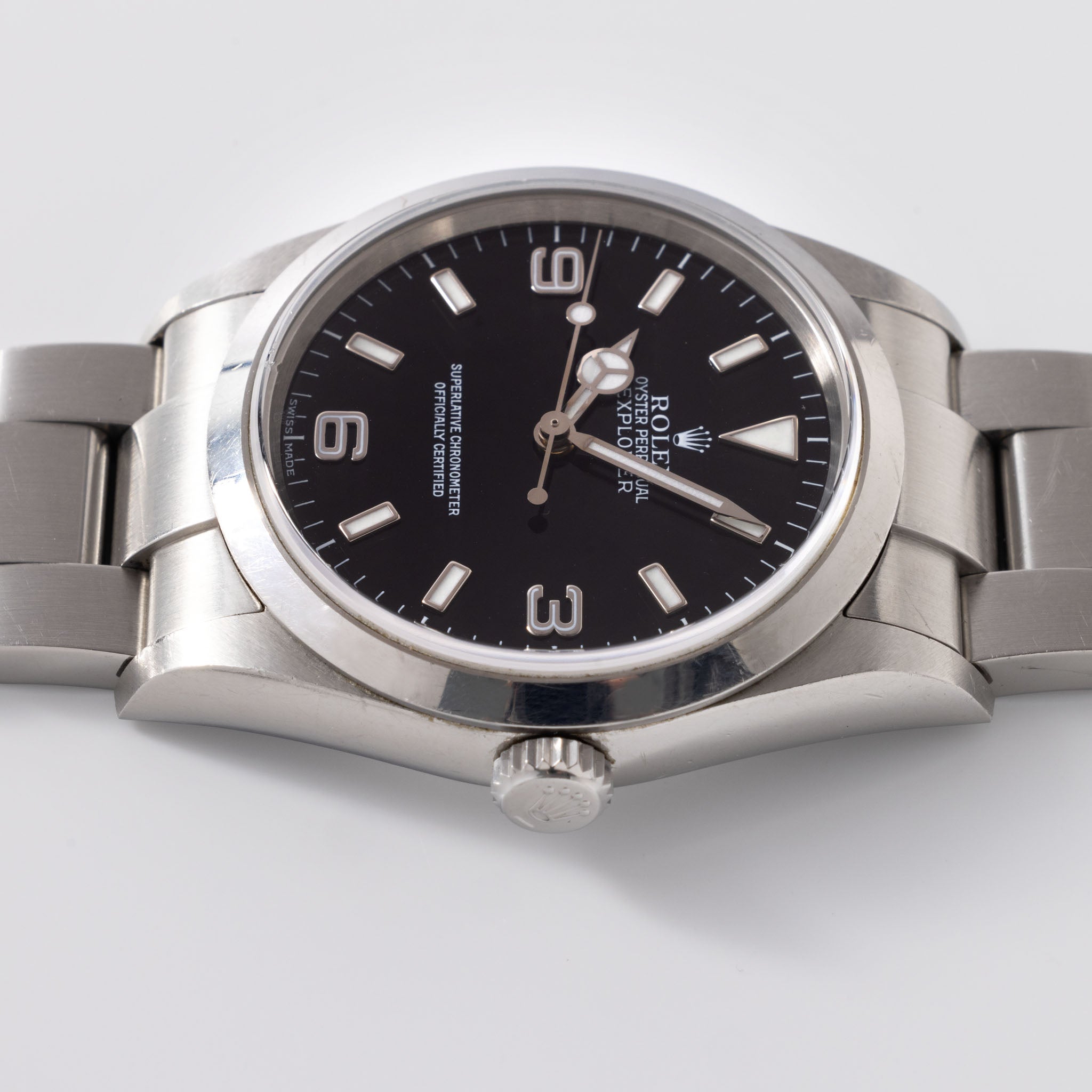 Rolex Explorer 114270 Box und Papiere Unpoliert