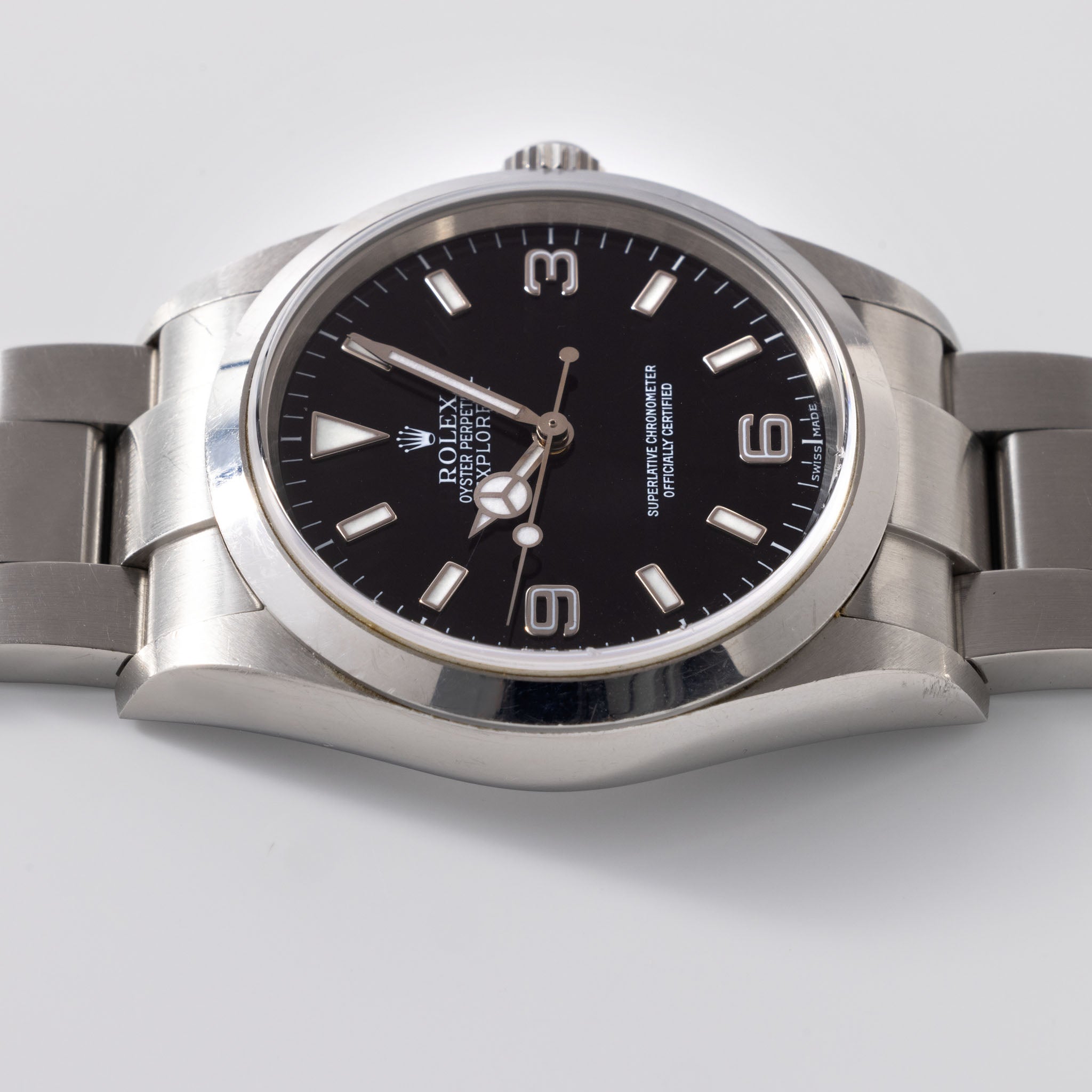 Rolex Explorer 114270 Box und Papiere Unpoliert