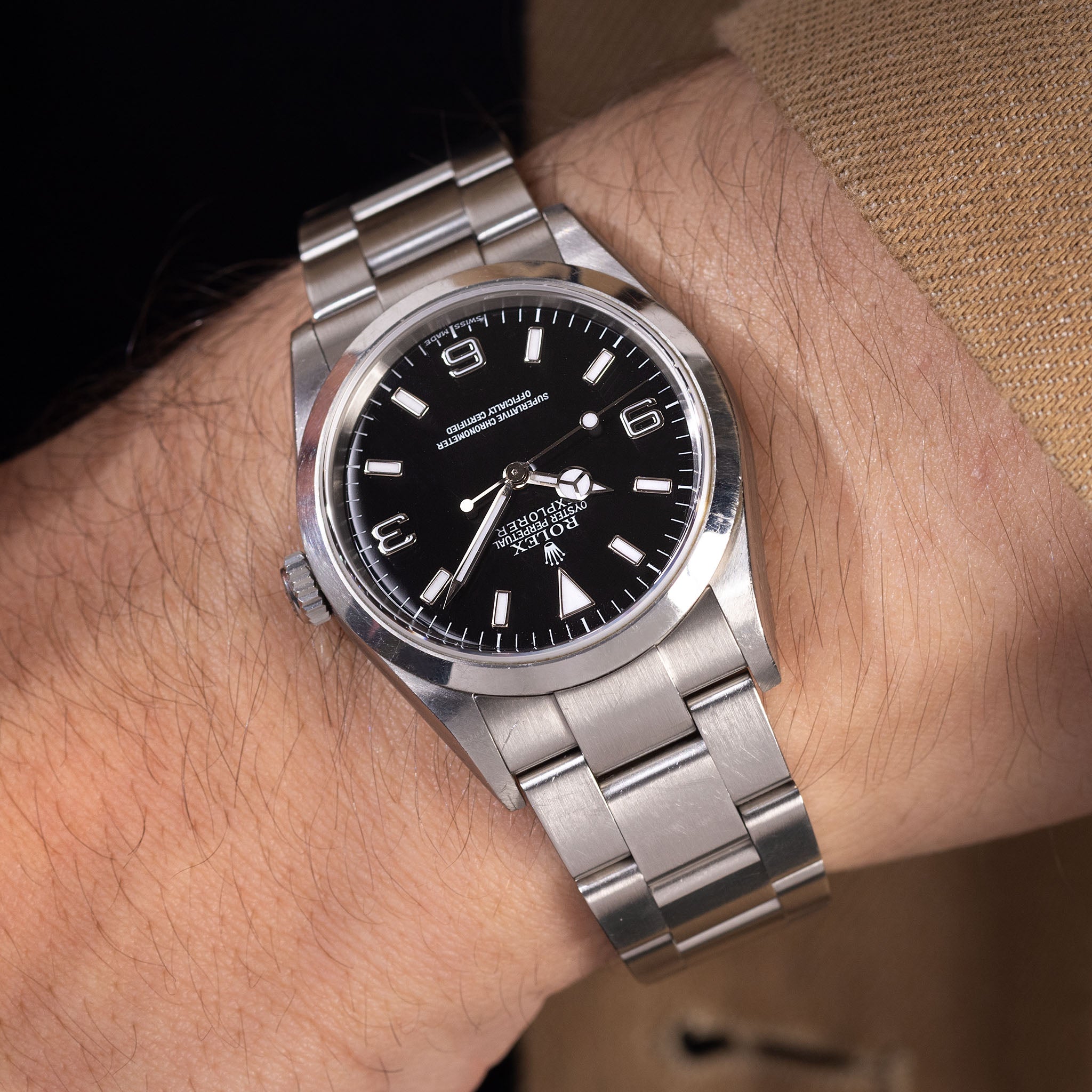 Rolex Explorer 114270 Box und Papiere Unpoliert