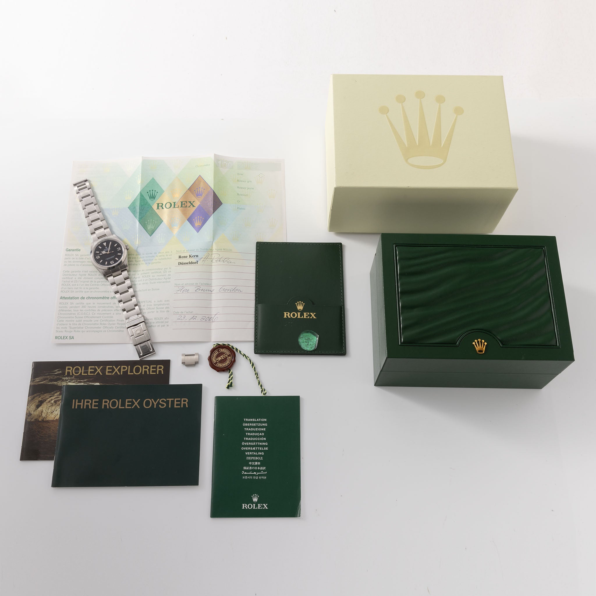Rolex Explorer 114270 Box und Papiere Unpoliert