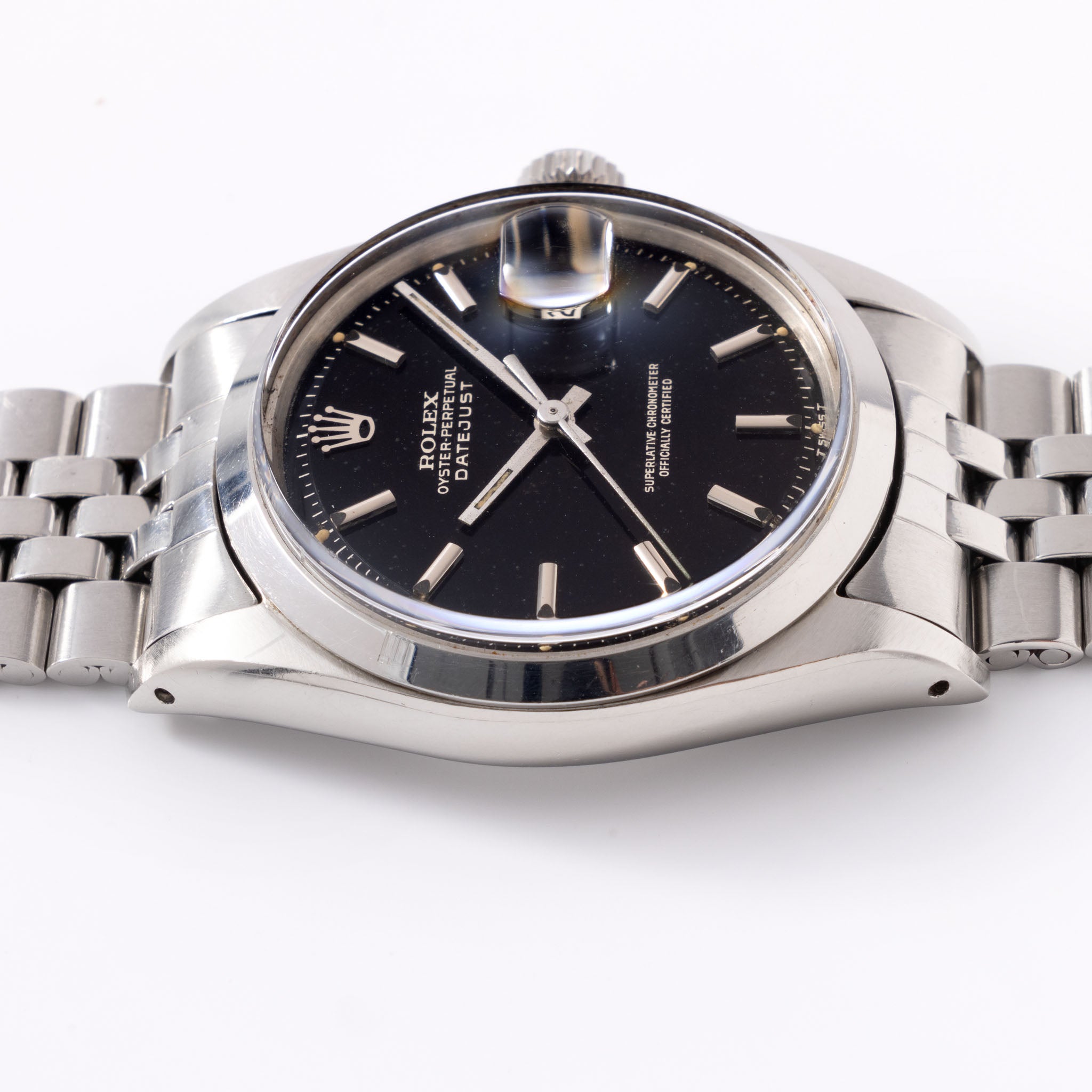 Rolex Datejust Referenz 1600 Gilt Zifferblatt mit Box und Papieren