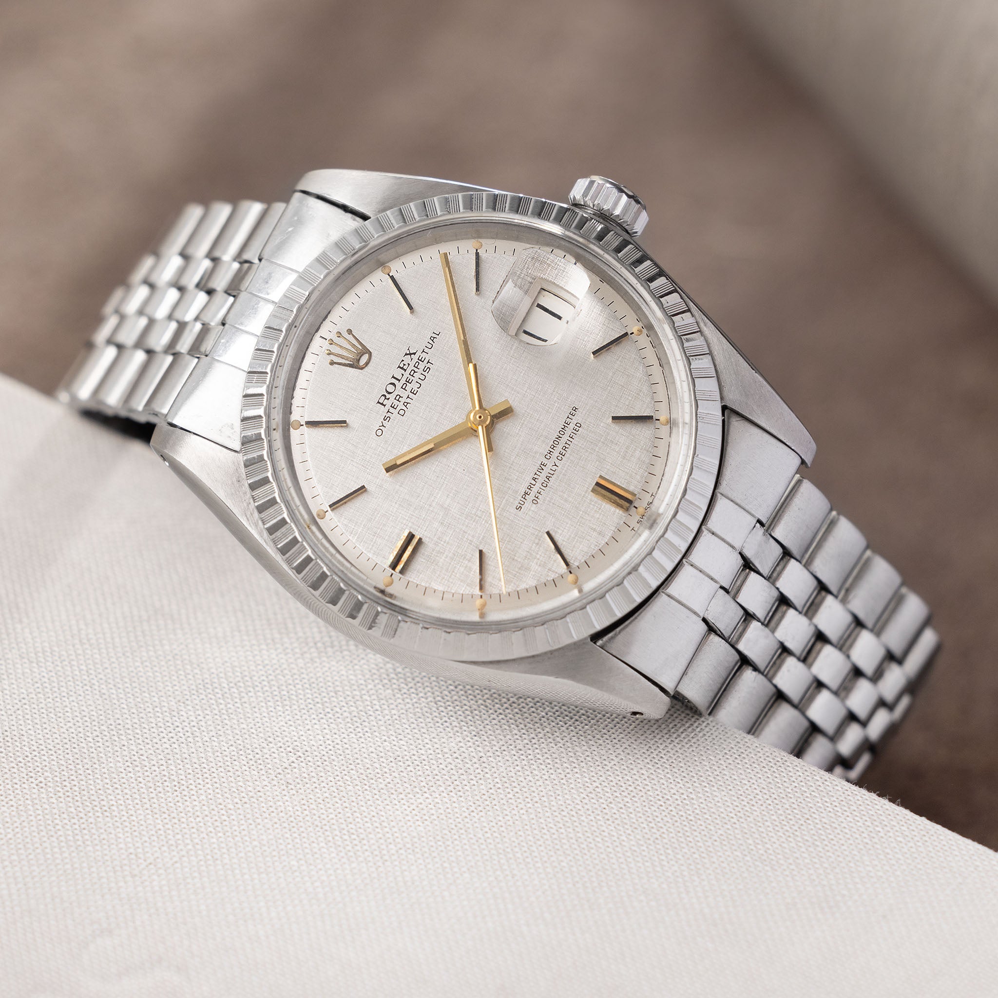 Rolex Datejust 1603 Linen Zifferblatt