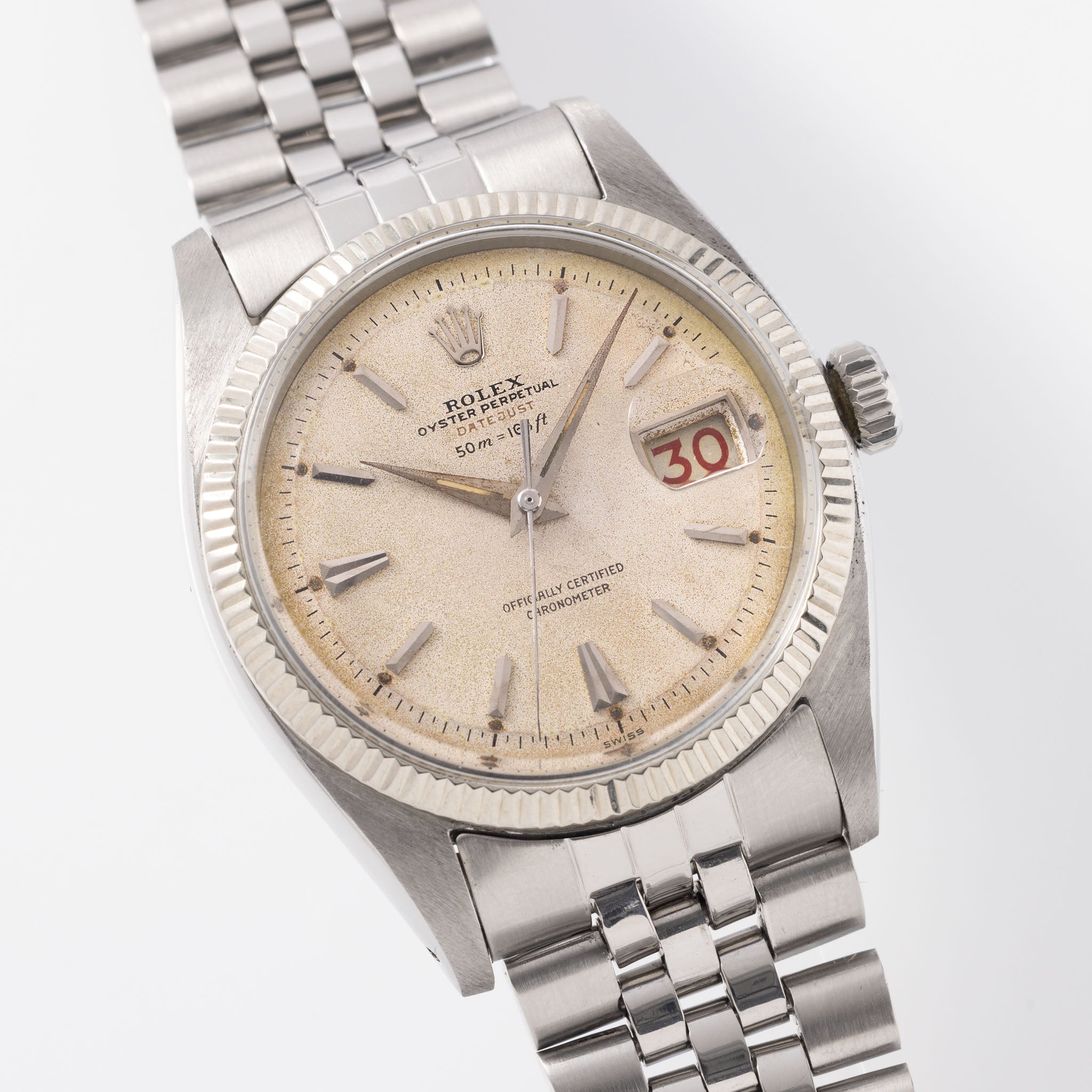 Rolex Datejust Referenz 6305 Ovettone "Schwarze Tiefenangabe"
