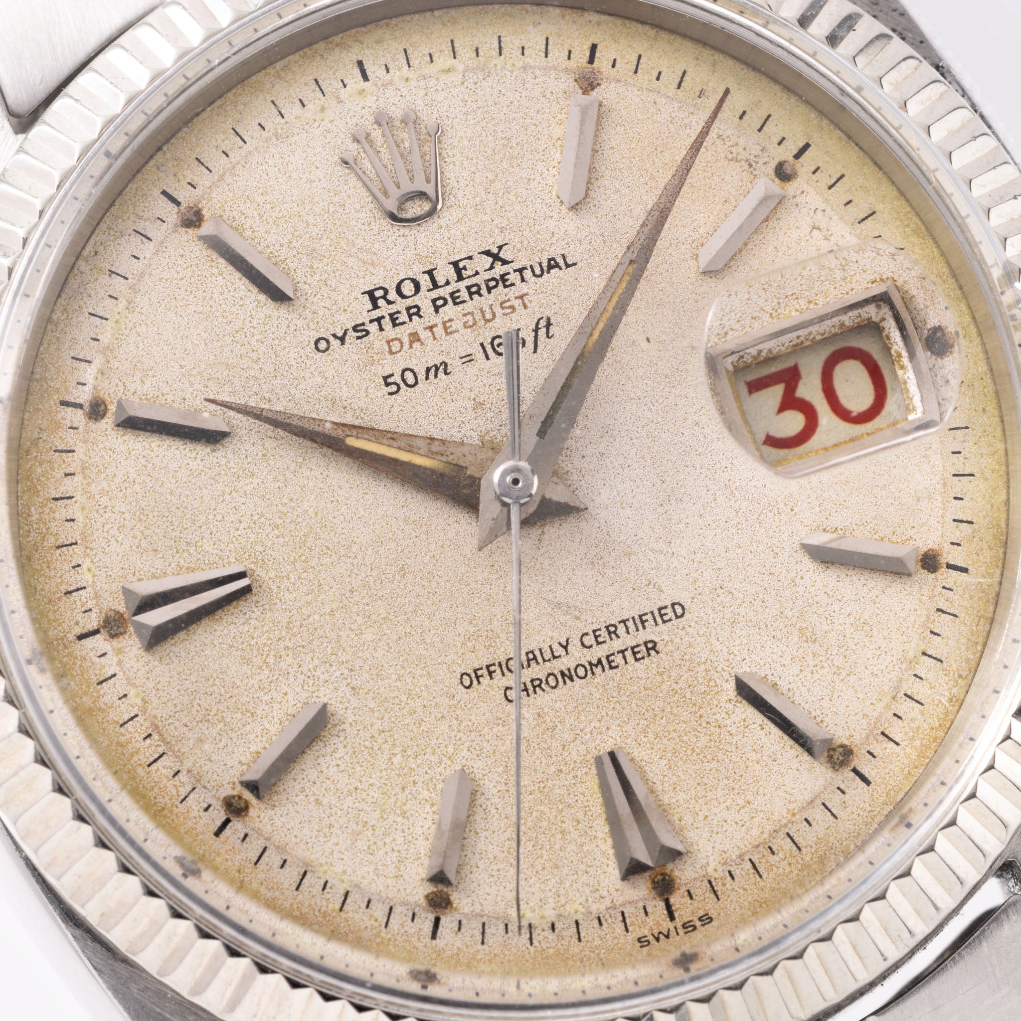 Rolex Datejust Referenz 6305 Ovettone "Schwarze Tiefenangabe"