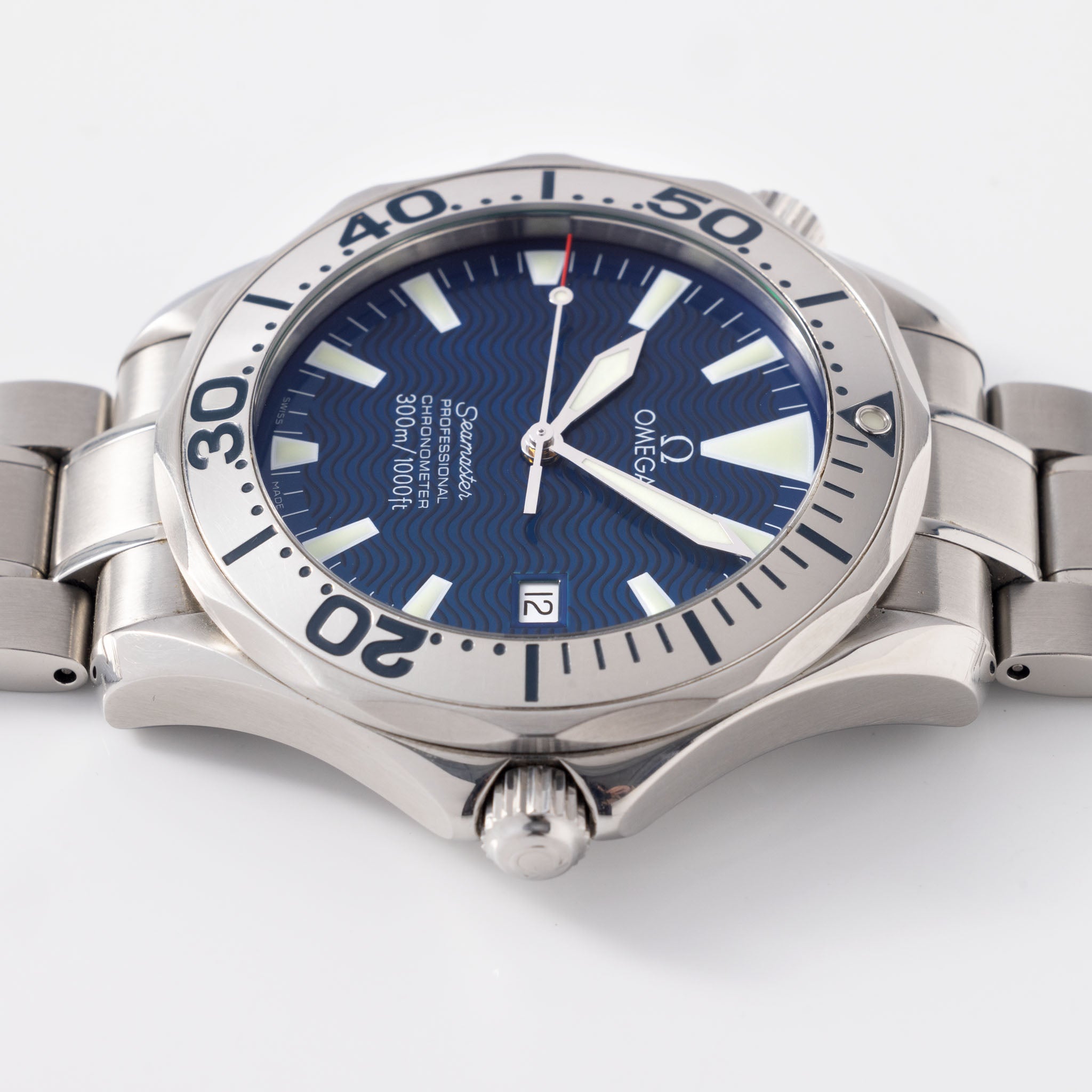 Omega Seamaster 300 Blaues Wave Zifferblatt Referenz 2255.80