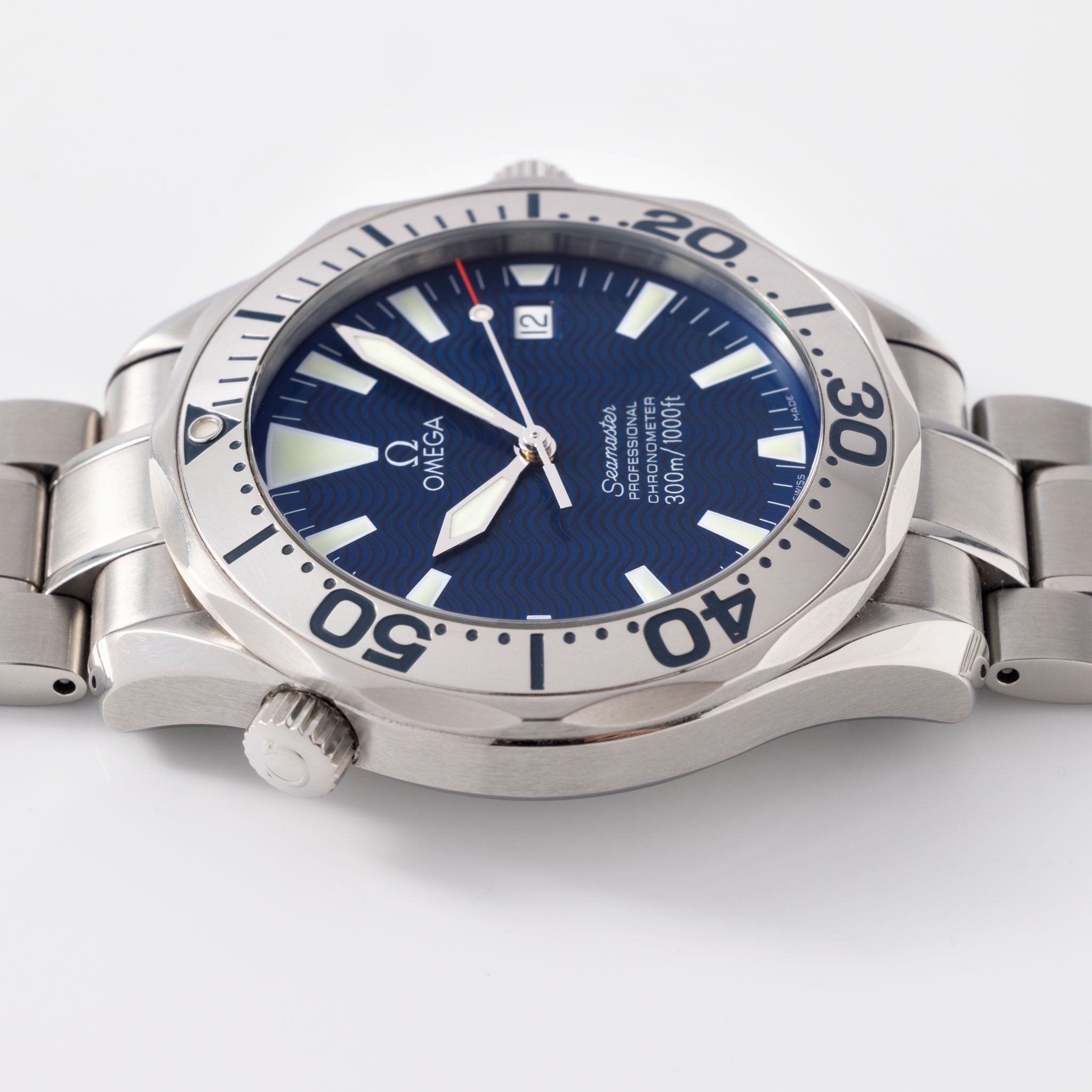 Omega Seamaster 300 Blaues Wave Zifferblatt Referenz 2255.80