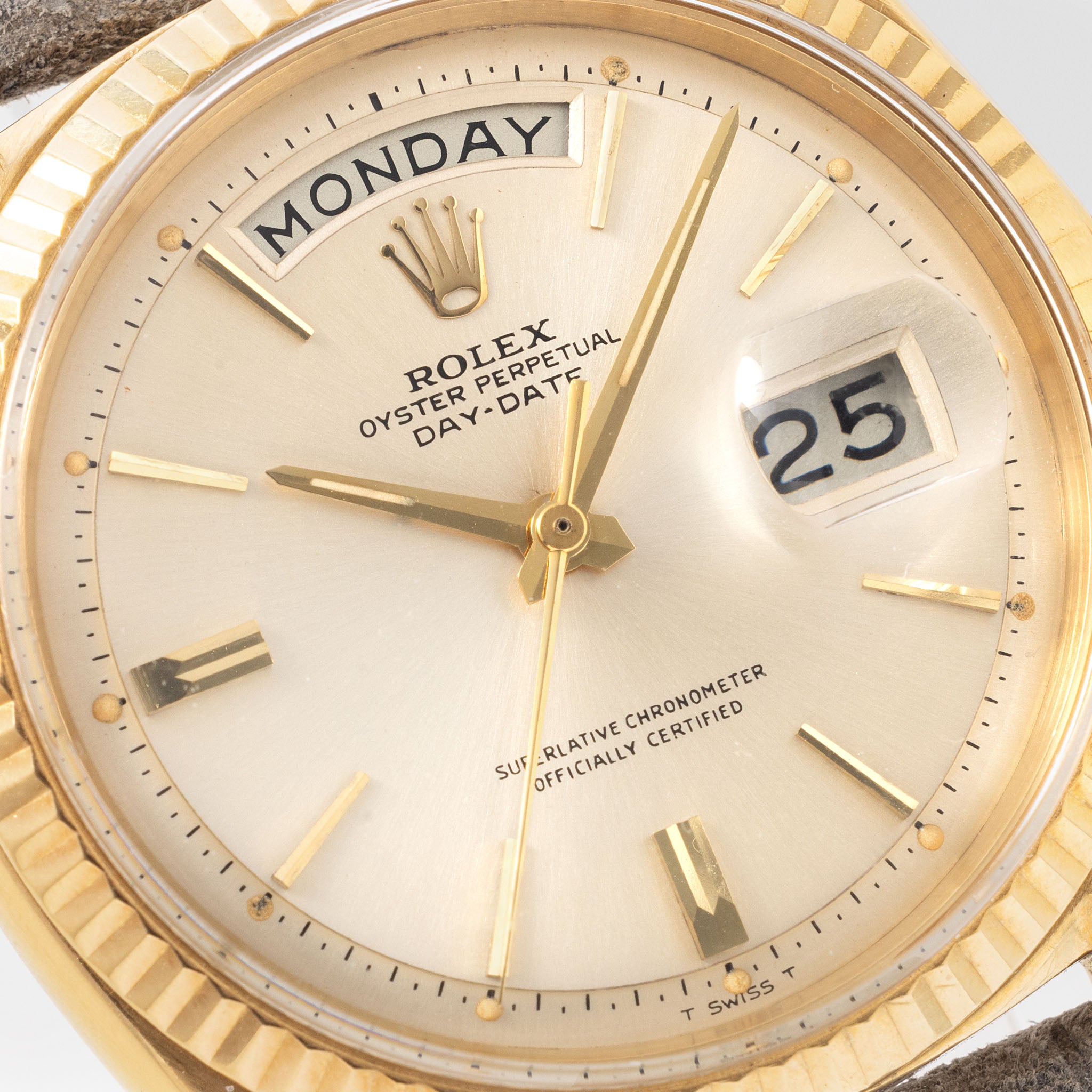 Rolex Day-Date 1803 Silbernes Zifferblatt Mit "Cigarette-Zeiger"
