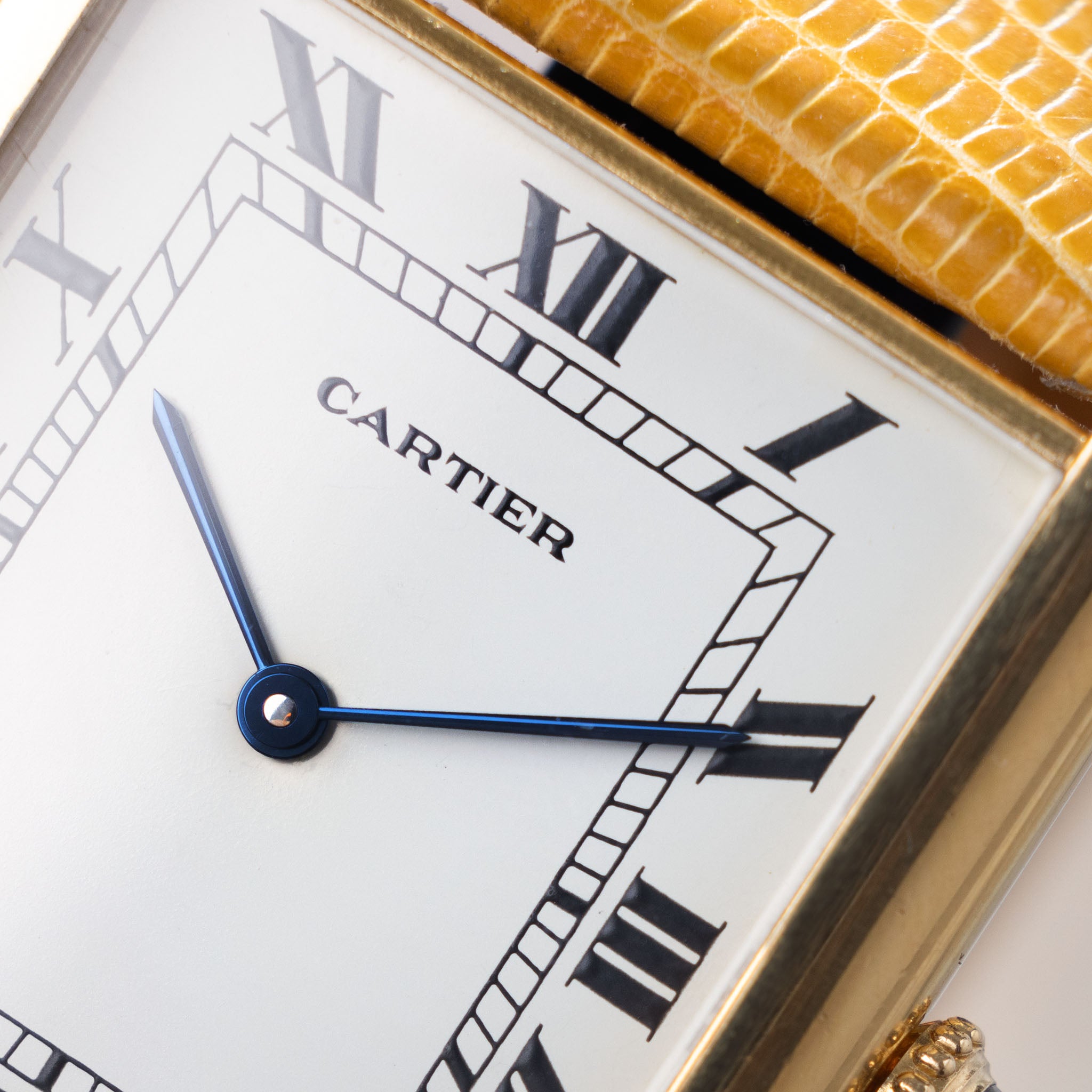 Cartier Tank Jumbo Automatique 18 Karat Gelbgold "Paris Zifferblatt"