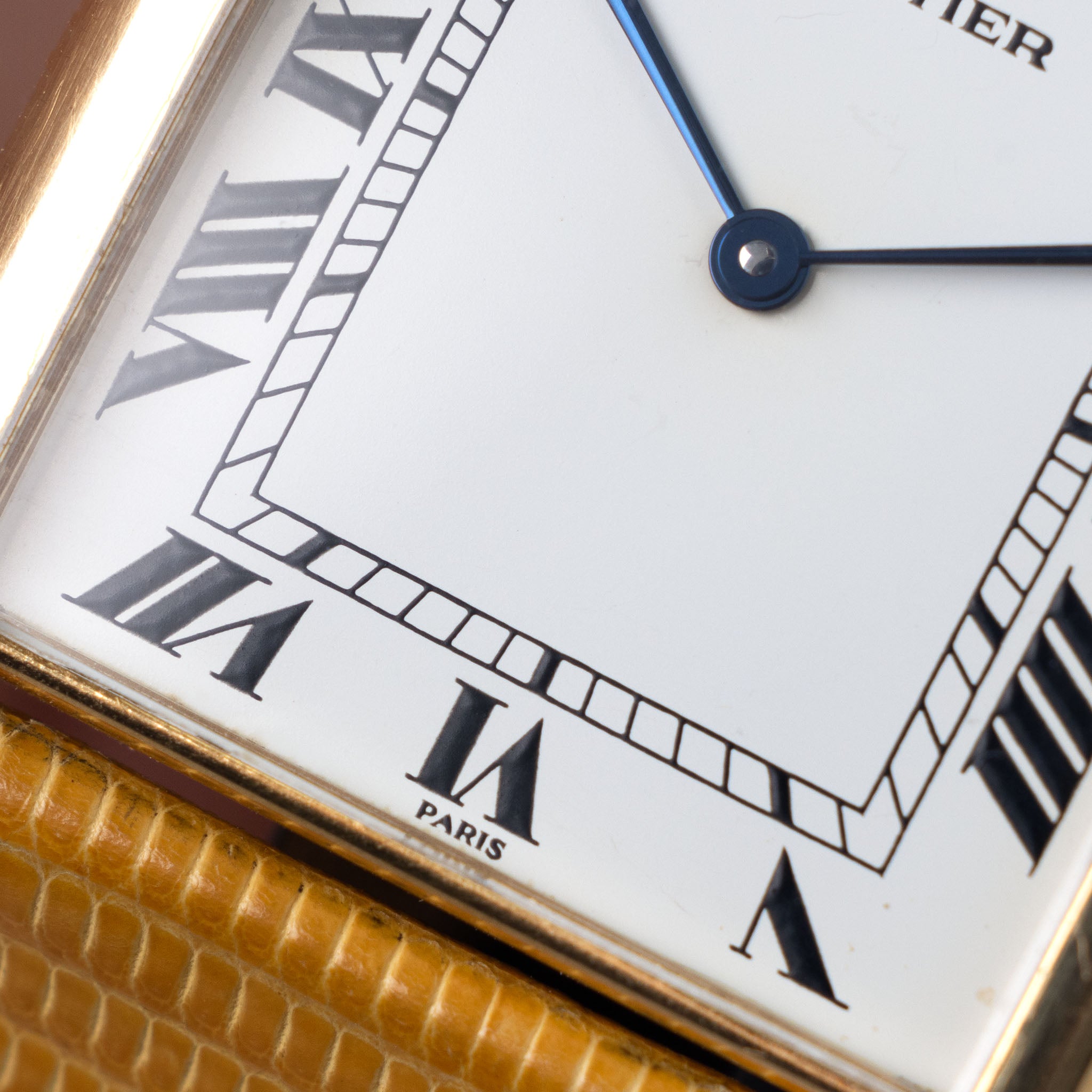Cartier Tank Jumbo Automatique 18 Karat Gelbgold "Paris Zifferblatt"