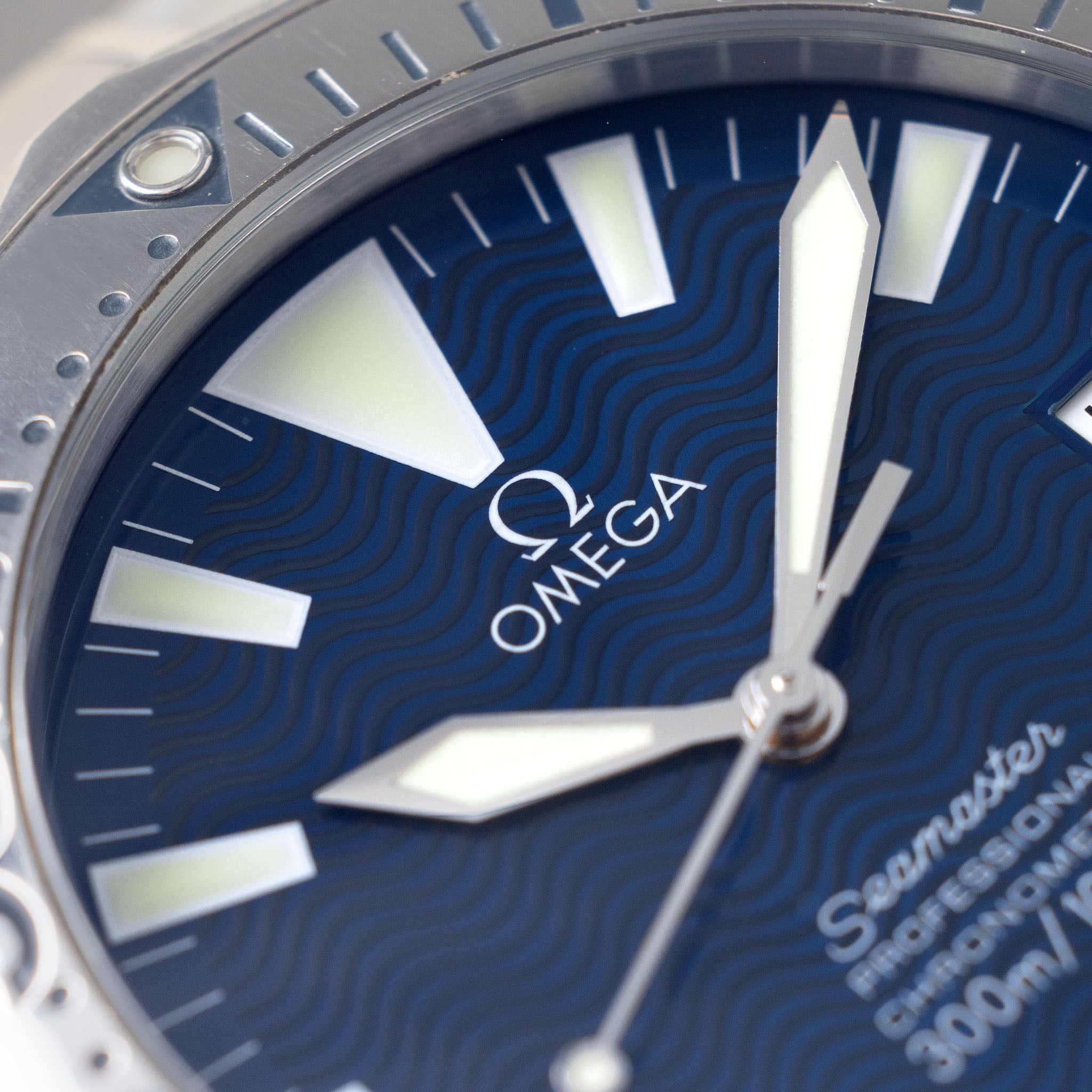 Omega Seamaster 300 Blaues Wave Zifferblatt Referenz 2255.80