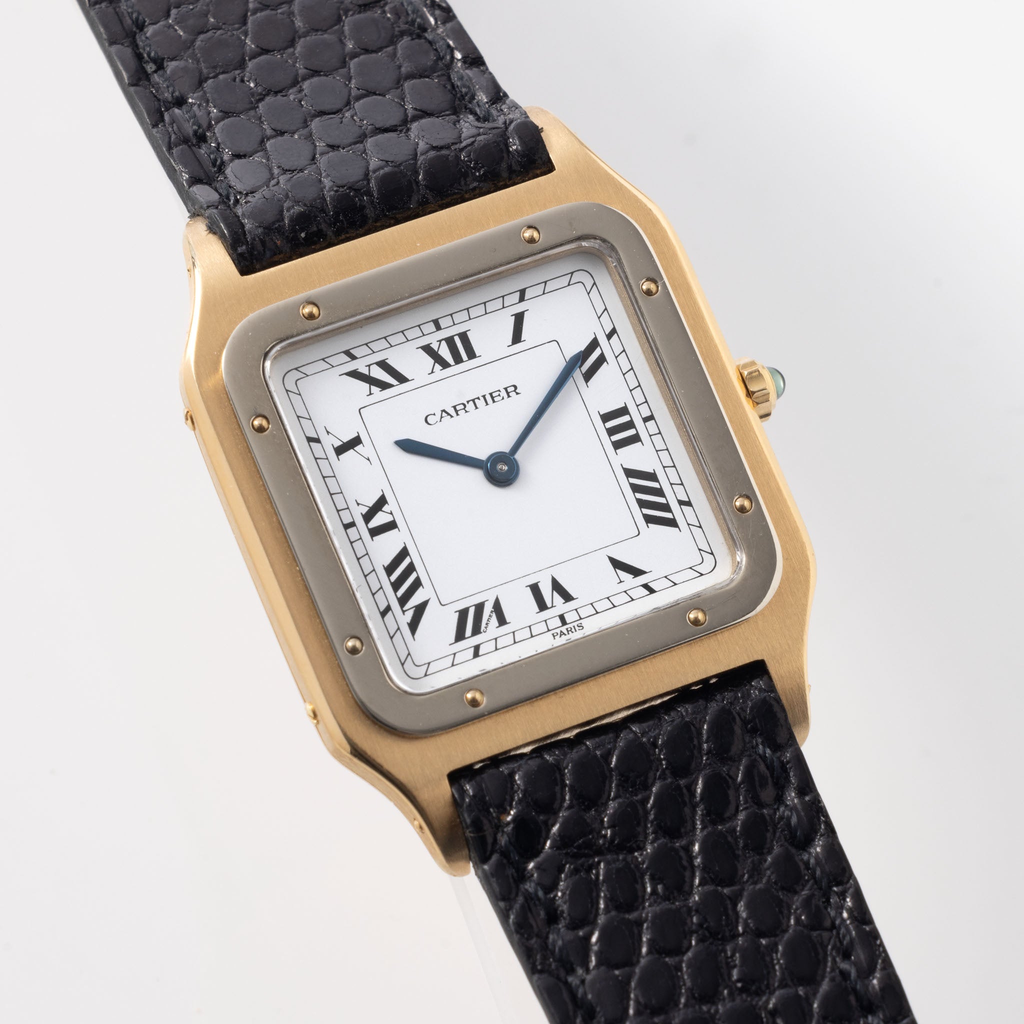 Cartier Santos Dumont "Deux Ors" Extra Thin 18 Karat Gold Bicolor Referenz 96061