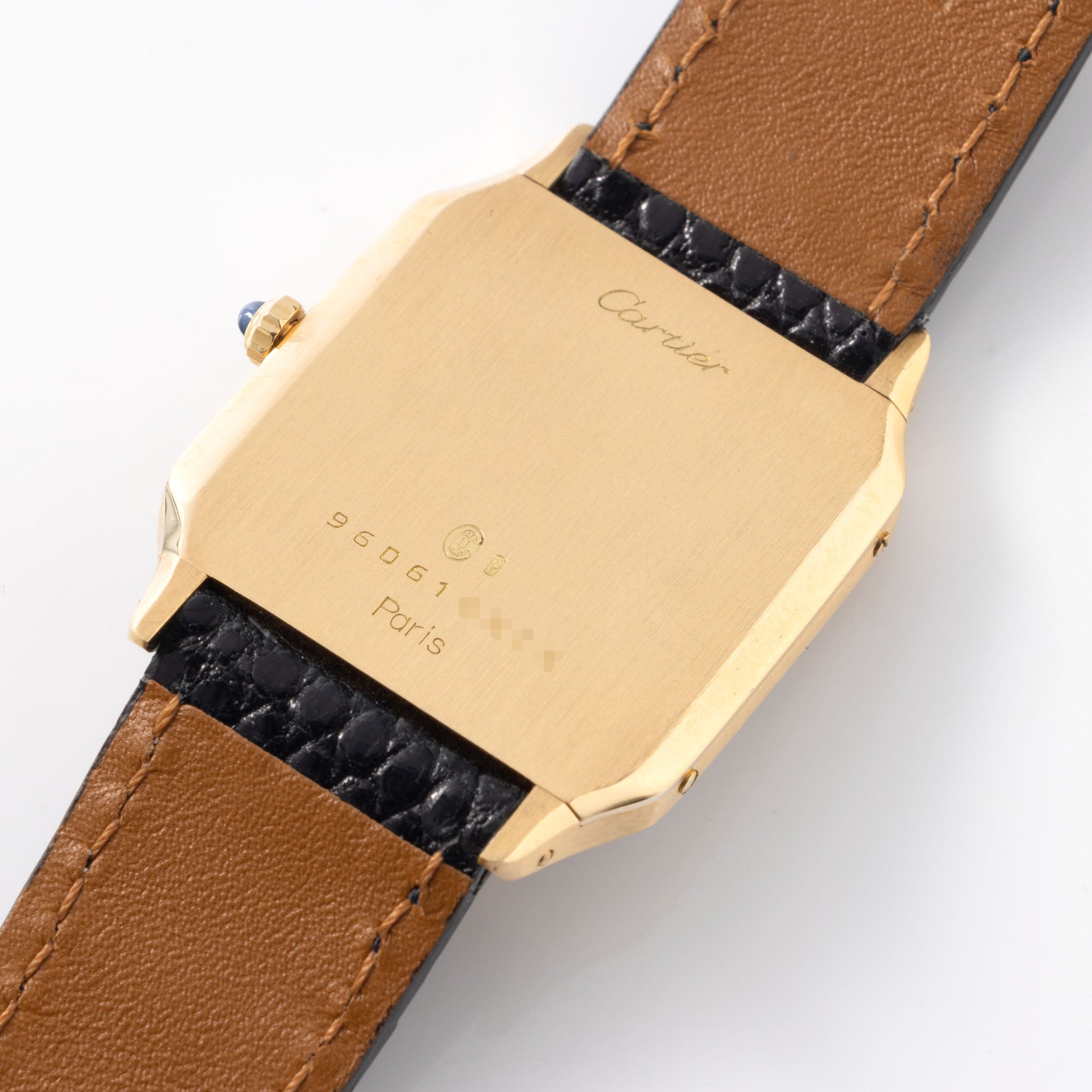 Cartier Santos Dumont "Deux Ors" Extra Thin 18 Karat Gold Bicolor Referenz 96061