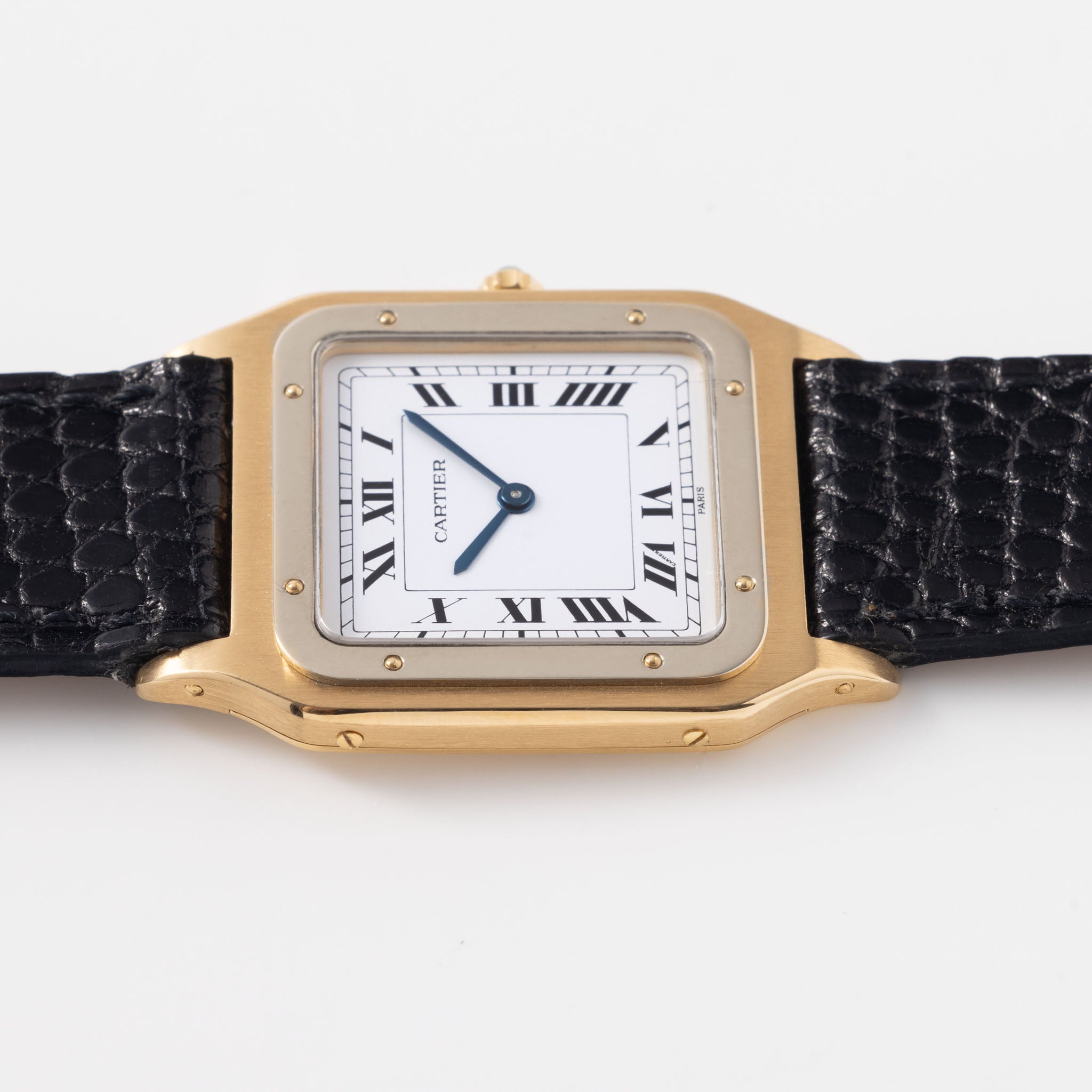 Cartier Santos Dumont "Deux Ors" Extra Thin 18 Karat Gold Bicolor Referenz 96061