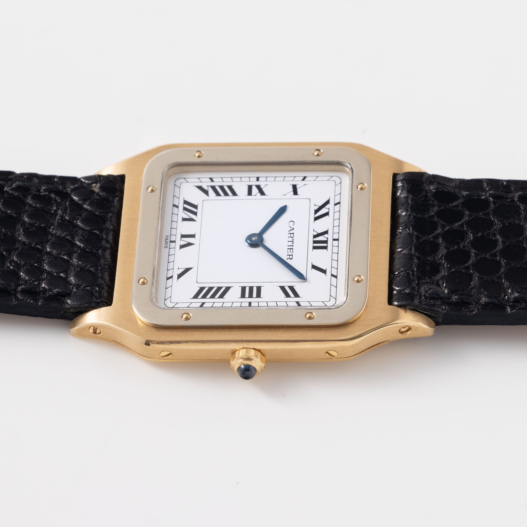 Cartier Santos Dumont "Deux Ors" Extra Thin 18 Karat Gold Bicolor Referenz 96061
