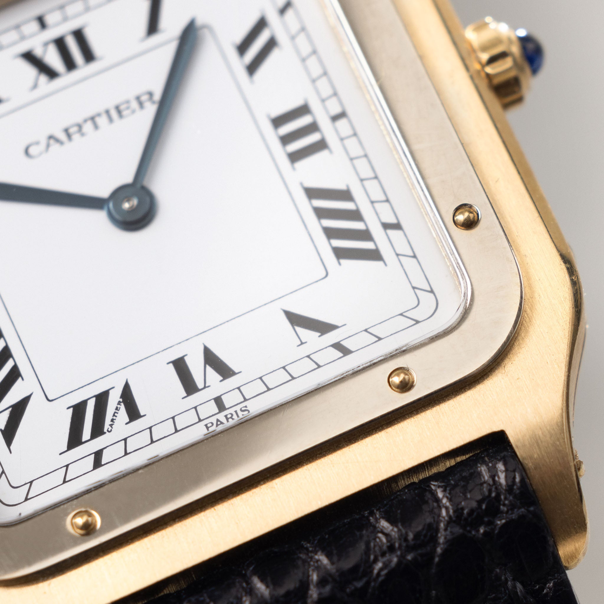 Cartier Santos Dumont "Deux Ors" Extra Thin 18 Karat Gold Bicolor Referenz 96061