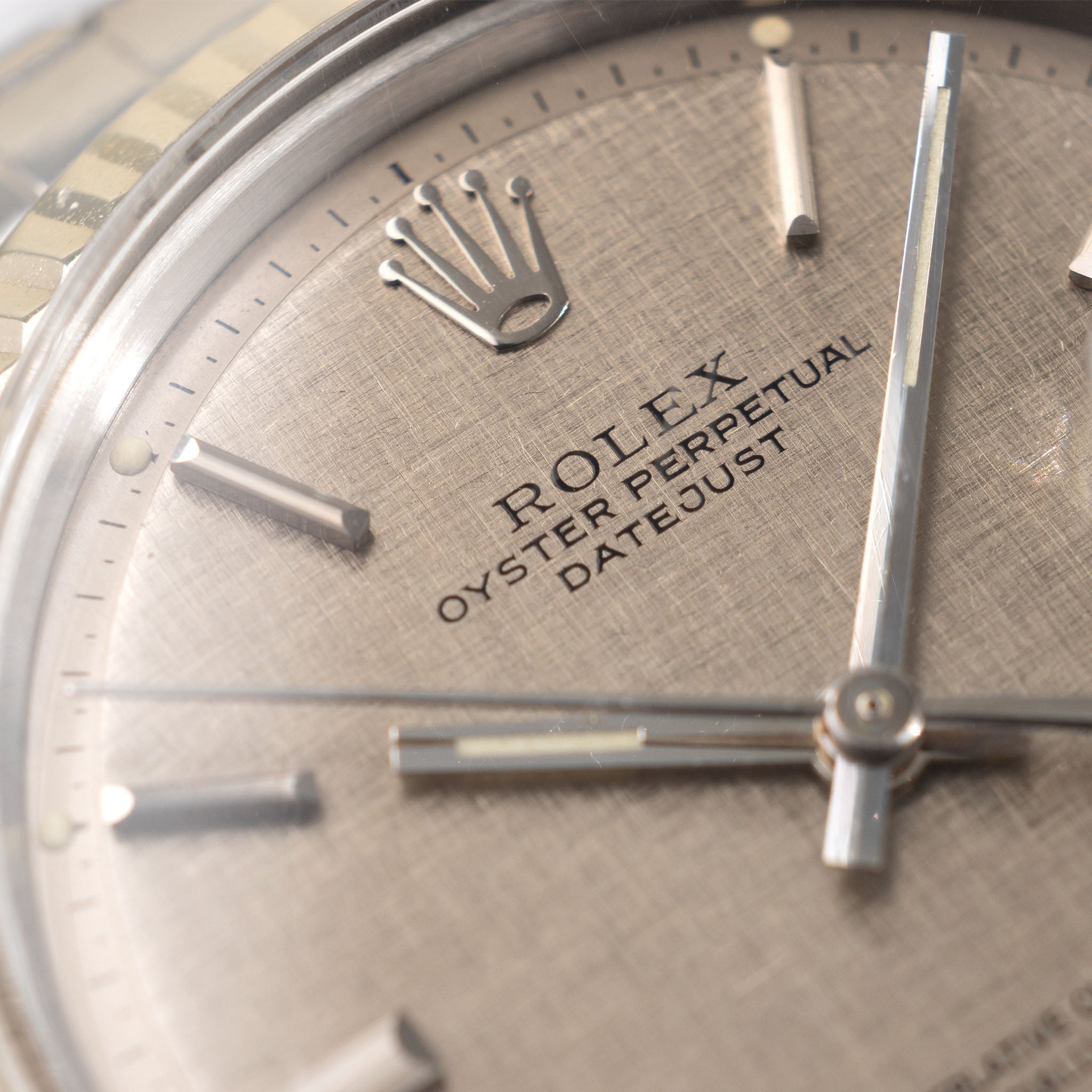 Rolex Datejust Grey Linen dail ref 1601