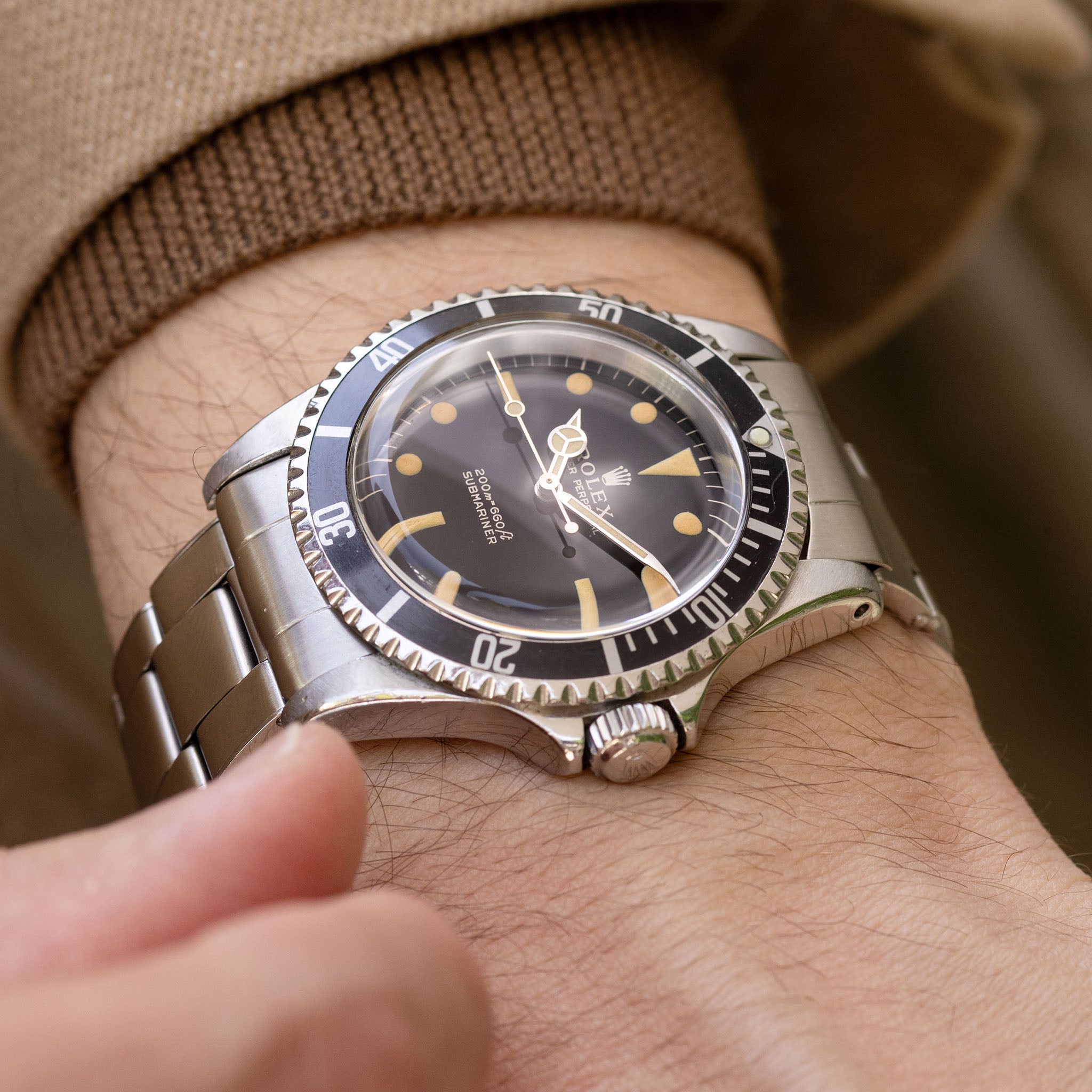 Rolex Submariner Referenz 5513 mit Glänzendem Gilt Zifferblatt aus 1965