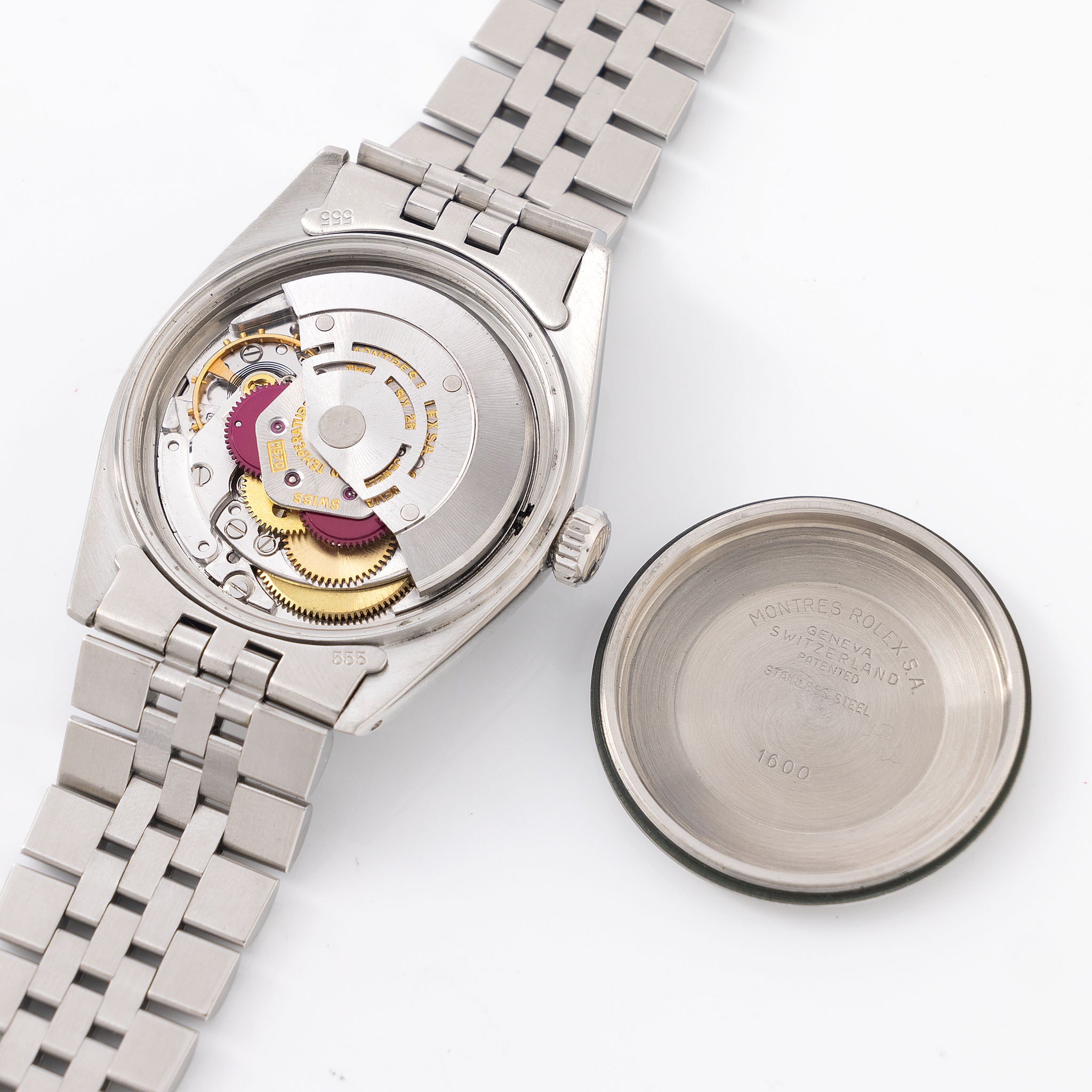 Rolex Datejust 1603 mit Grauem Soleil Wide Boy Sigma Zifferblatt