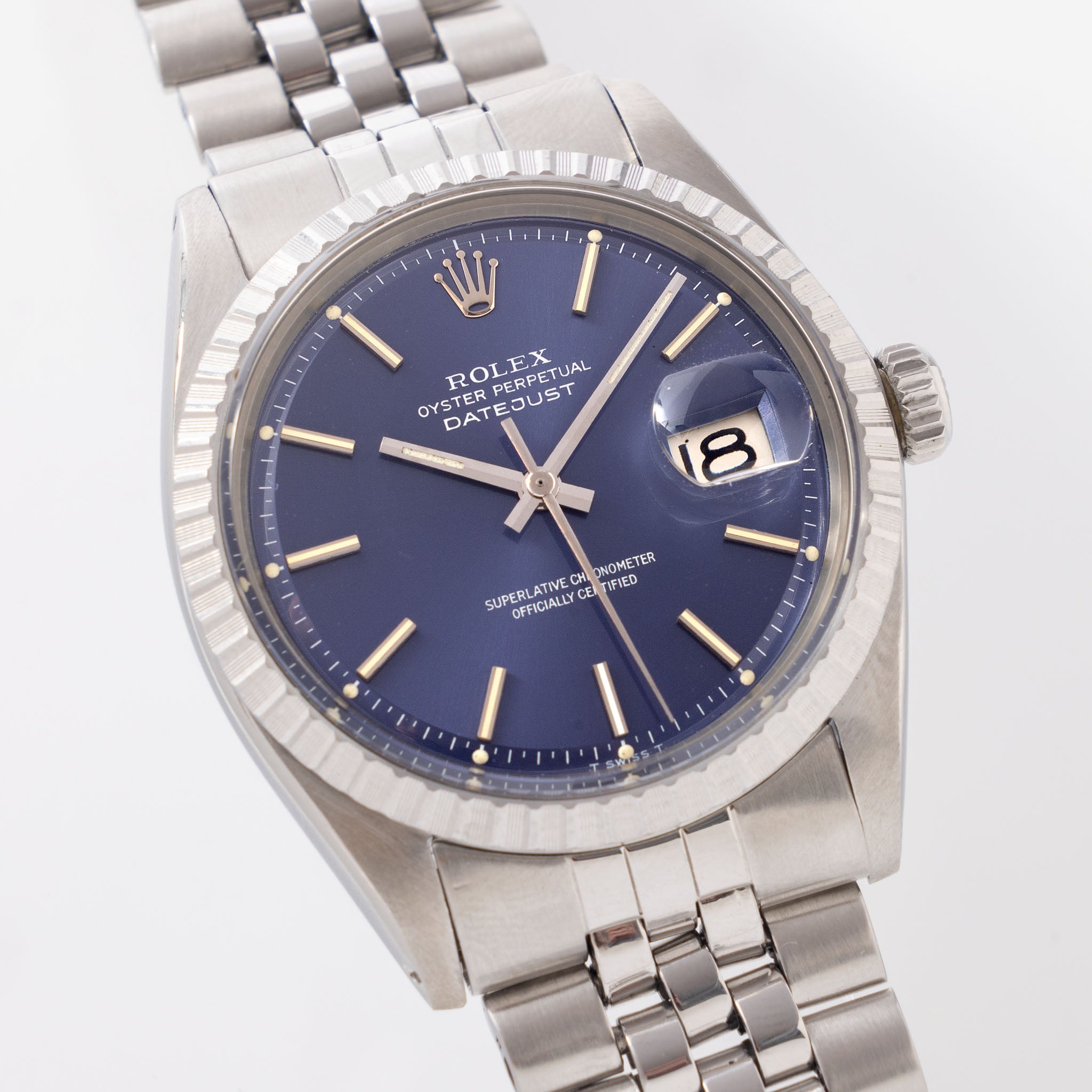 Rolex Datejust 1603 Mit Blauem Soleil Zifferblatt