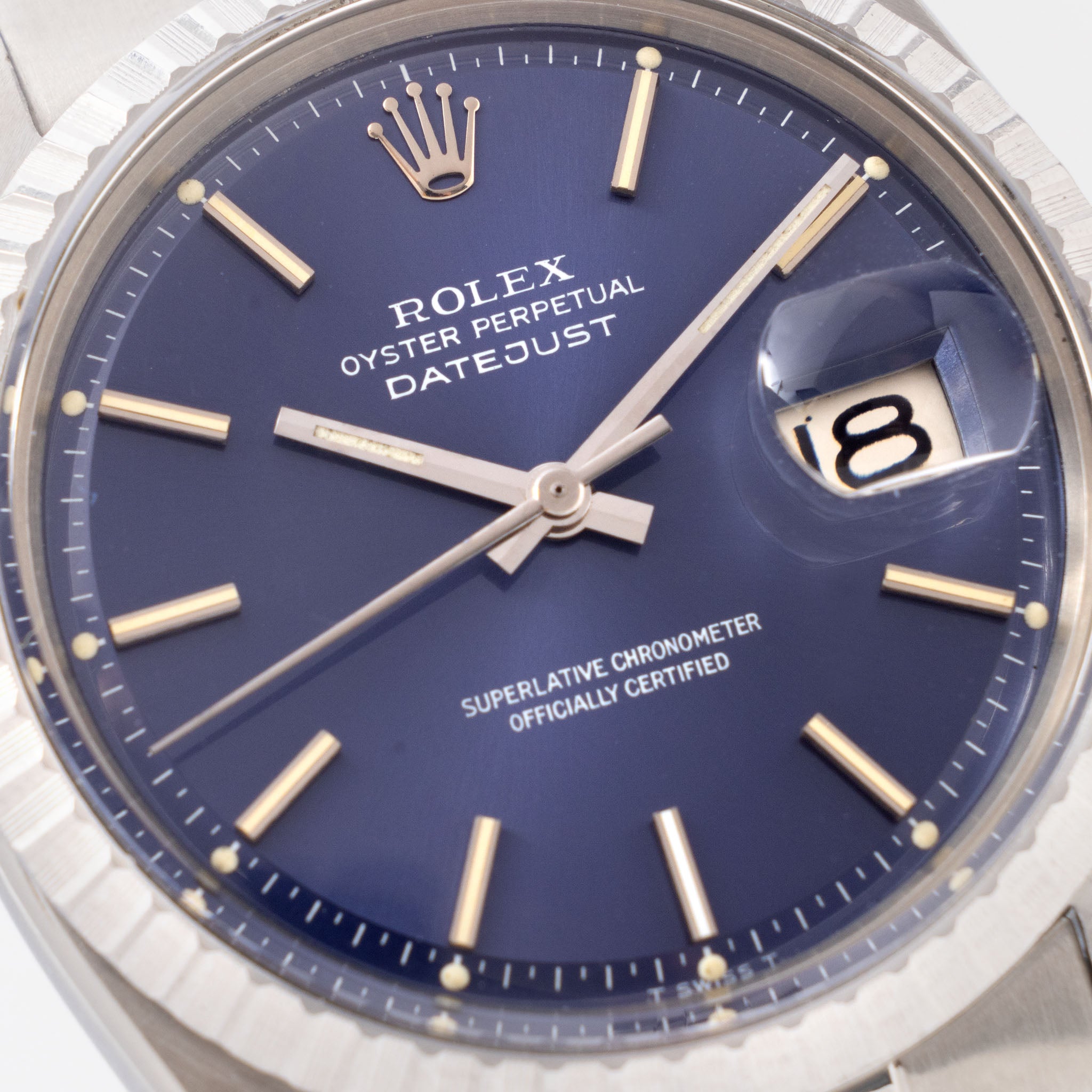 Rolex Datejust 1603 Mit Blauem Soleil Zifferblatt