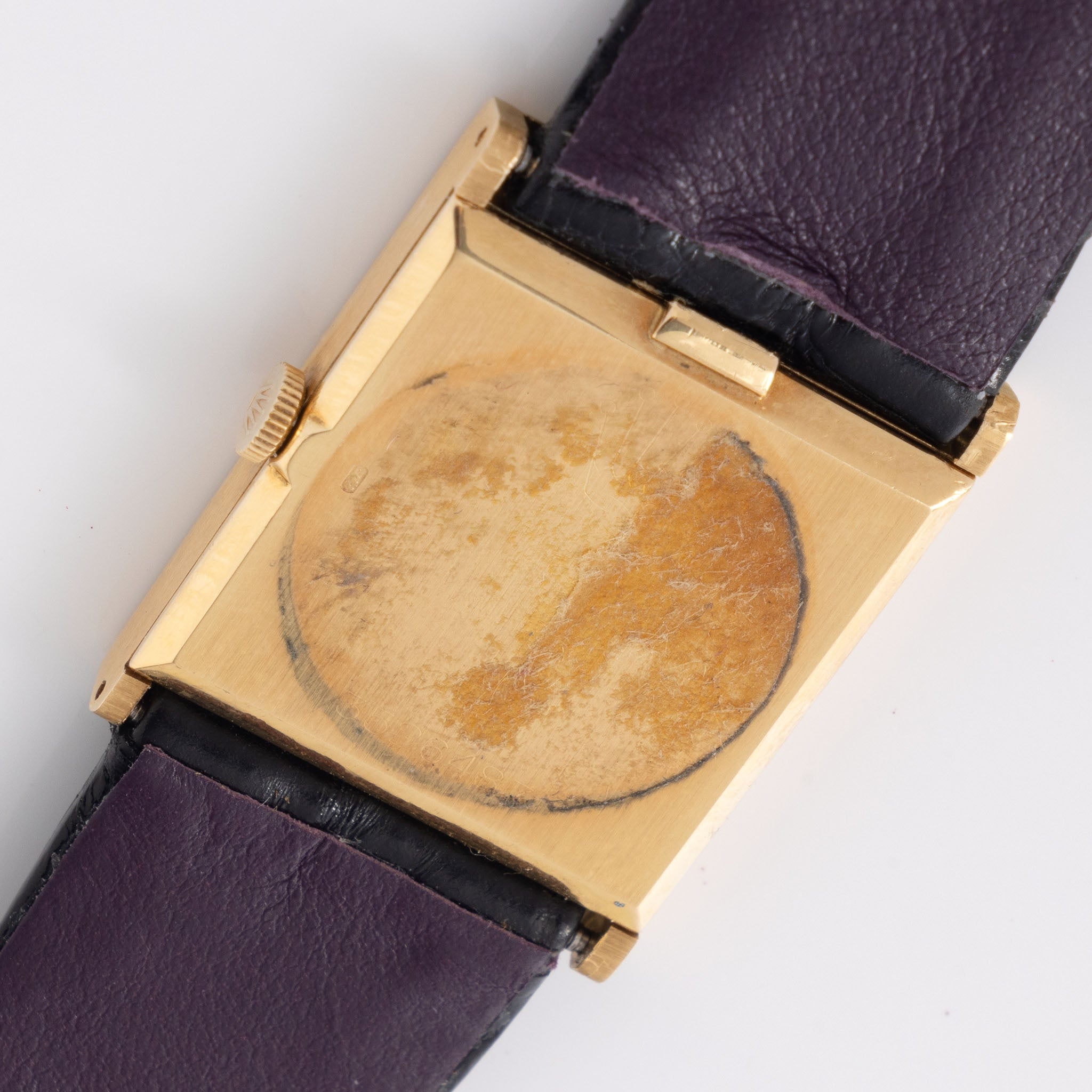 Rolex Cellini Referenz 4014 mit Burgundy Rotem Glanzblatt in 18 Karat Gelbgold
