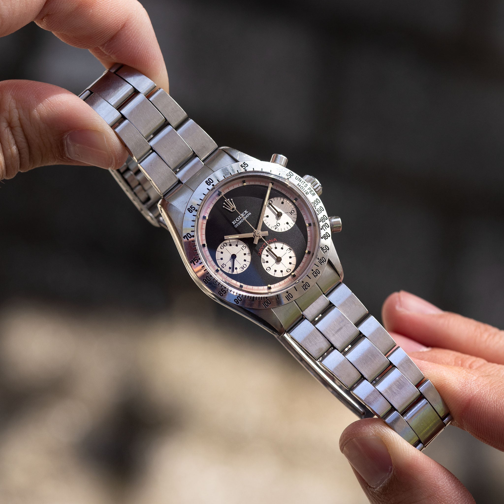 Rolex Cosmograph Daytona 6262 Black Tri-Color Exotic Dial dial with Rolex service paper