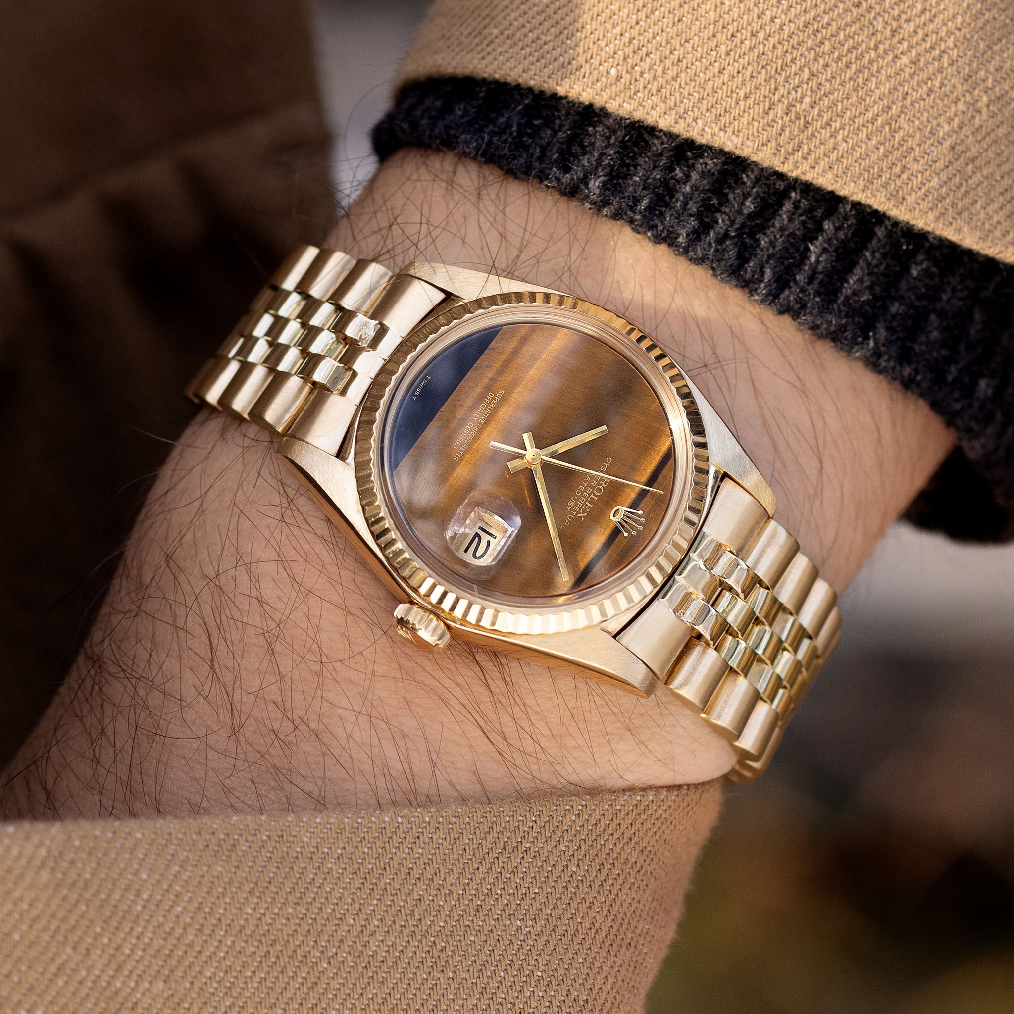 Rolex Datejust 1601 /8 Tiger Eye in 18k yellow gold
