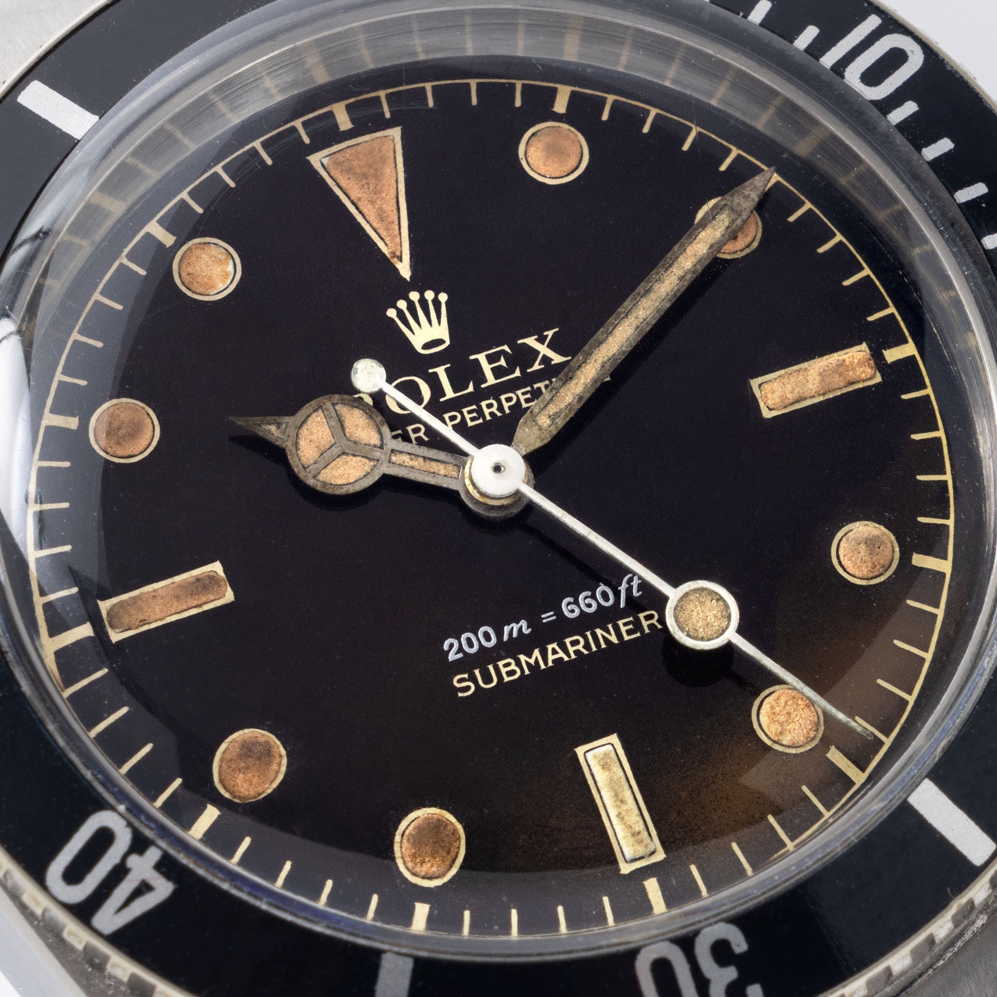 Rolex Submariner 6538 “Big crown” Tropical 2 liner dial