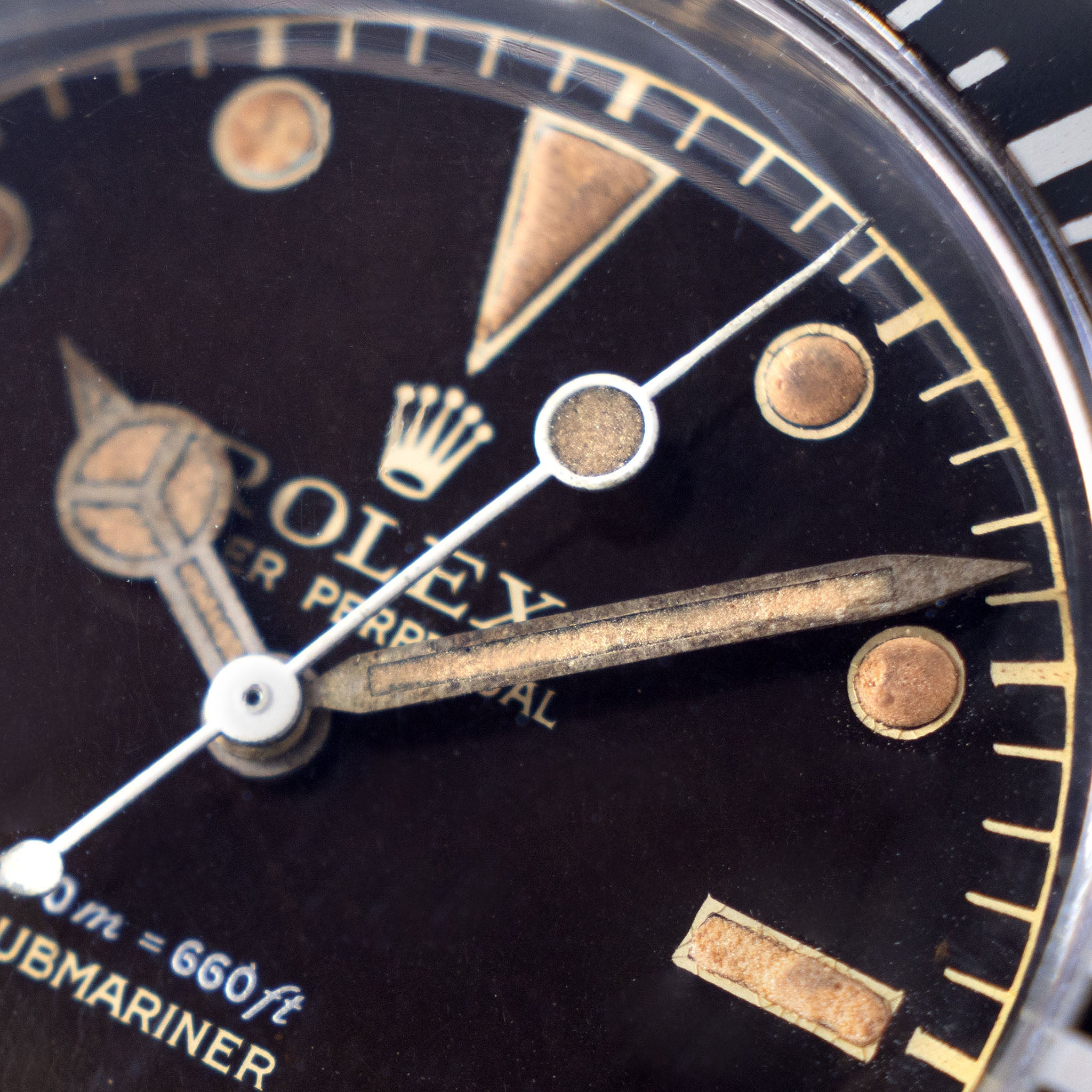 Rolex Submariner 6538 “Big crown” Tropical 2 liner dial