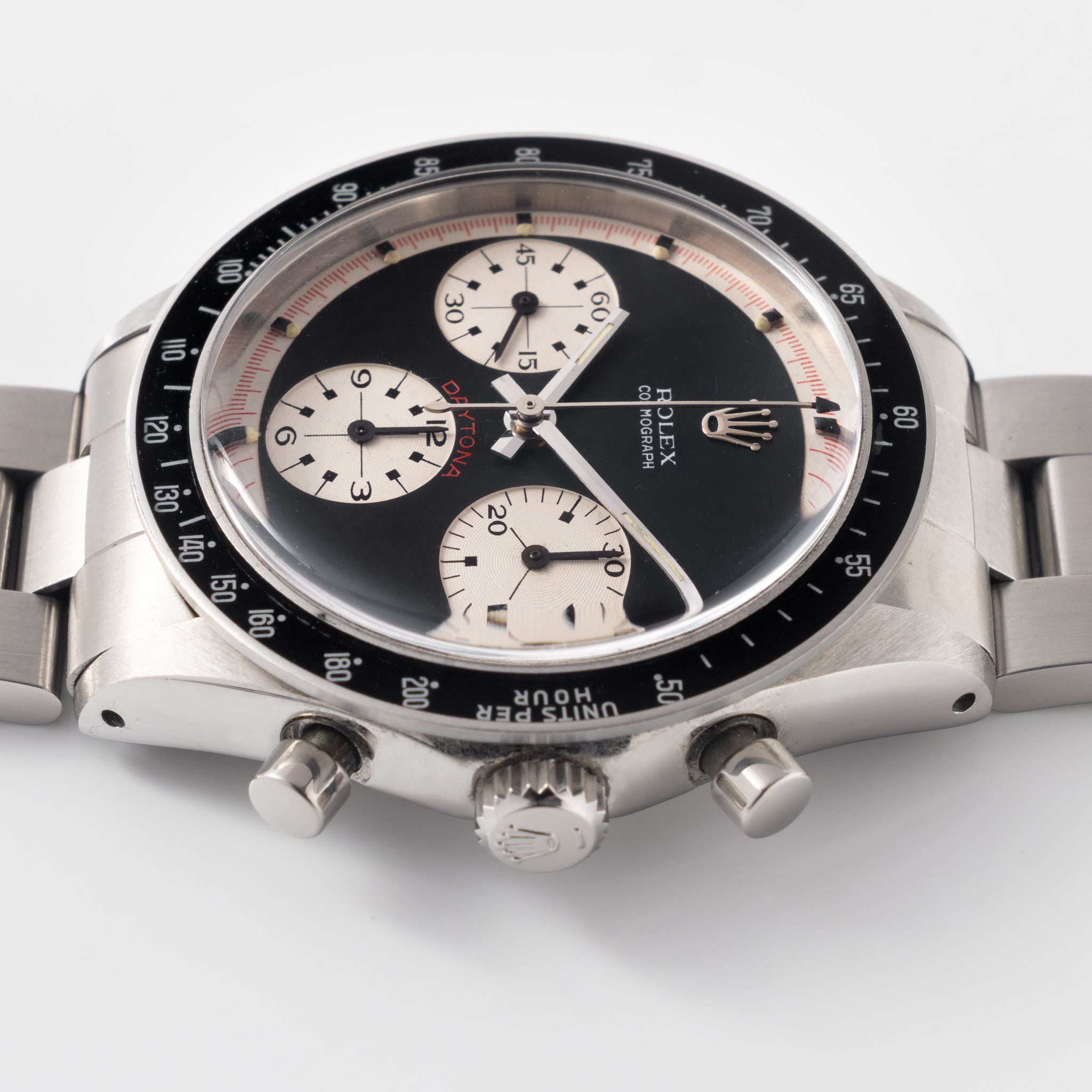 Rolex Cosmograph Daytona 6241 Black Tri-Color Exotic Dial dial with Rolex service papers