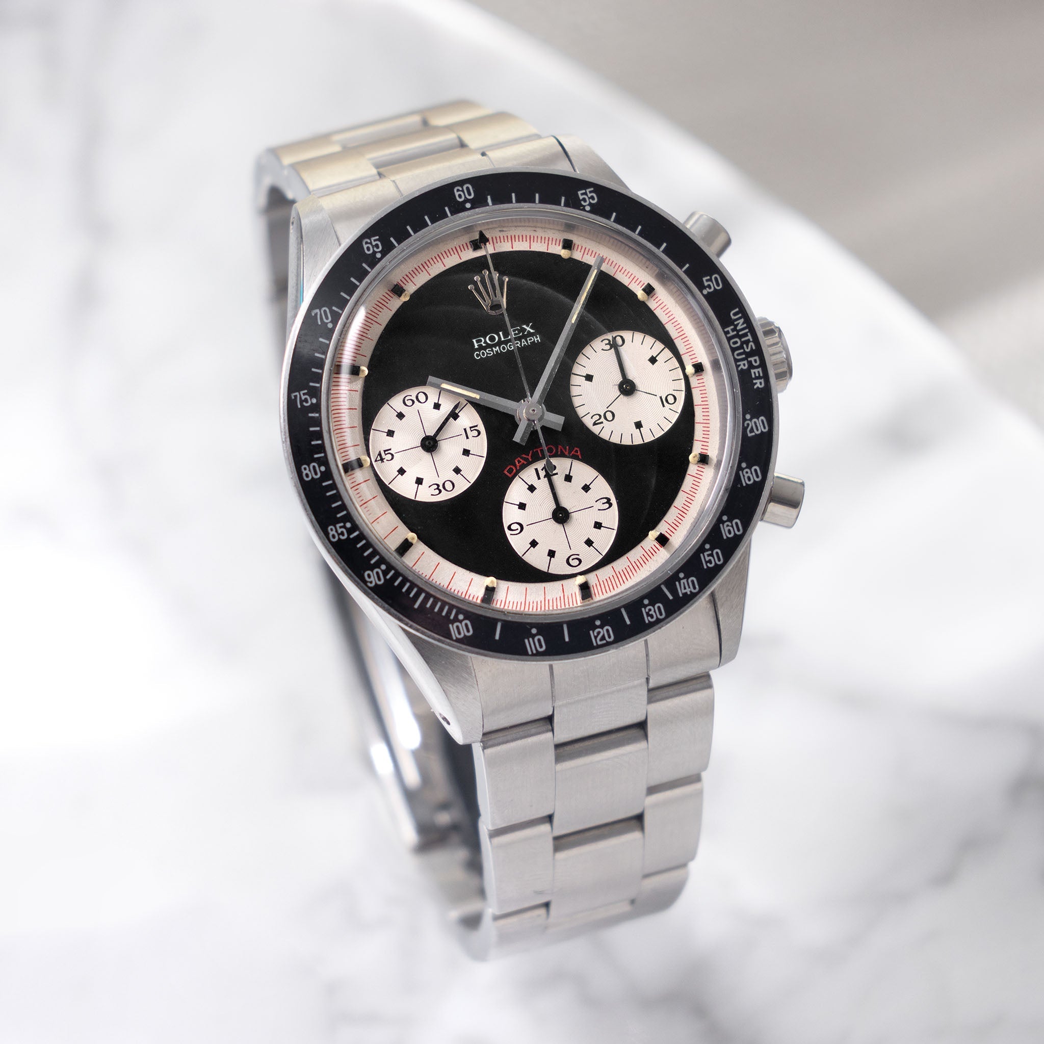 Rolex Cosmograph Daytona 6241 Black Tri-Color Exotic Dial dial with Rolex service papers
