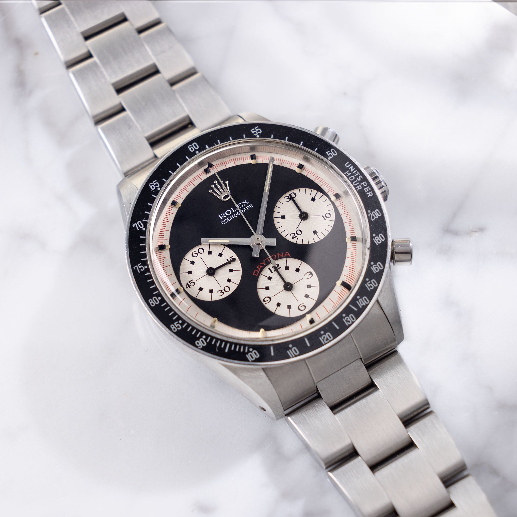 Rolex Cosmograph Daytona 6241 Black Tri-Color Exotic Dial dial with Rolex service papers