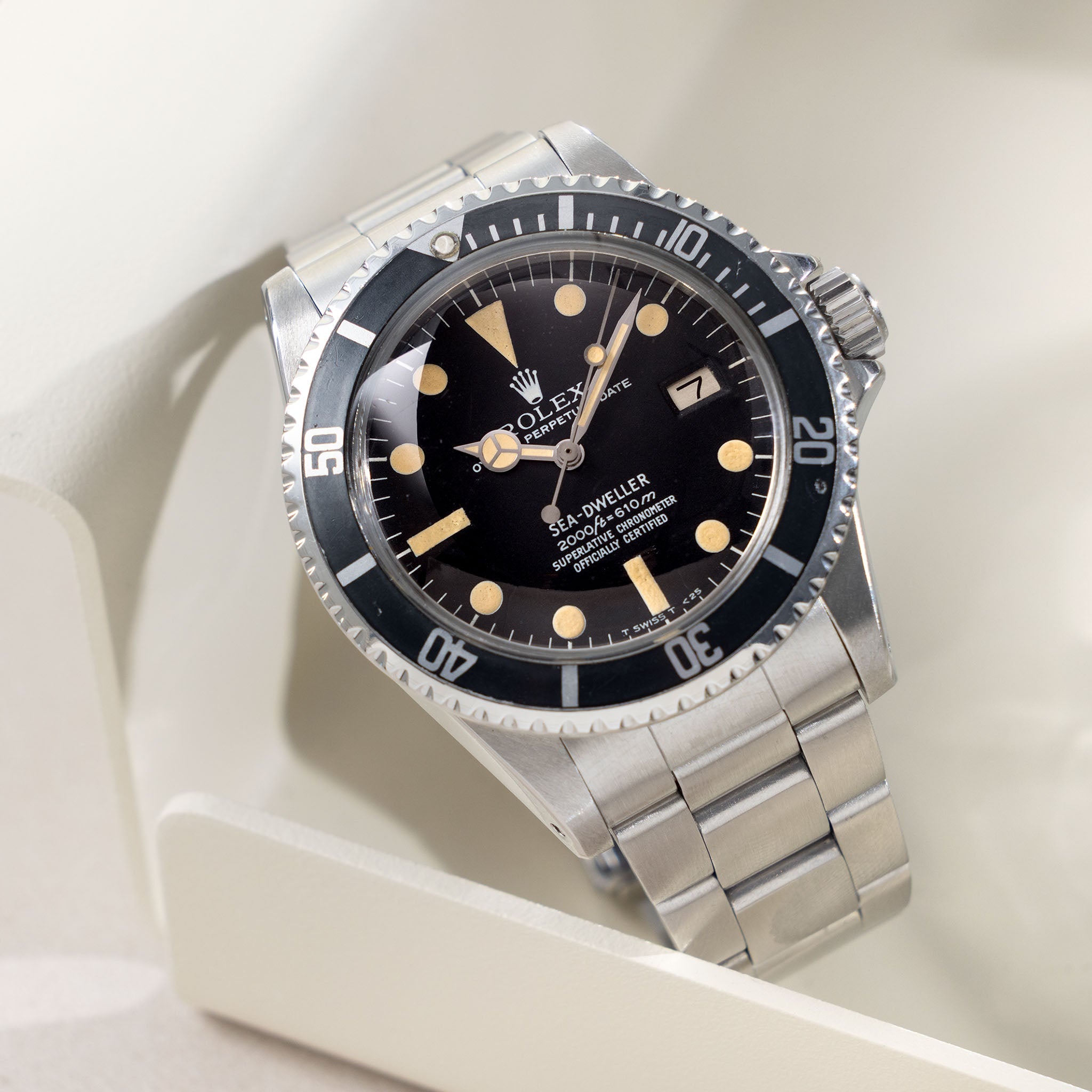 Rolex Sea-dweller ref 1665 MK2 Rail dial with Vivid Patina Box and Service Papers