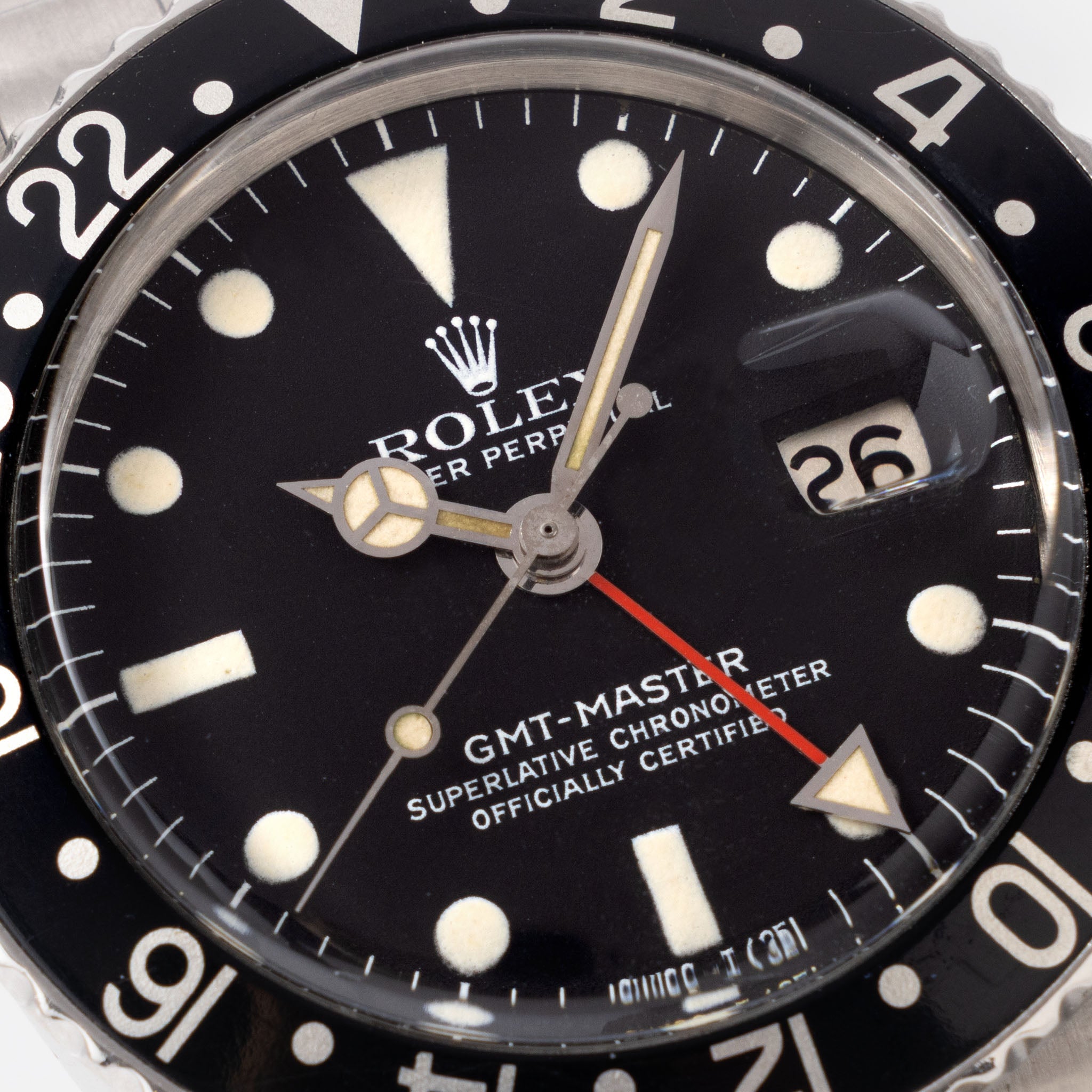 Rolex GMT-Master 1675 Mk4 Dial “Vanilla Patina” with 2 Bezel Inserts
