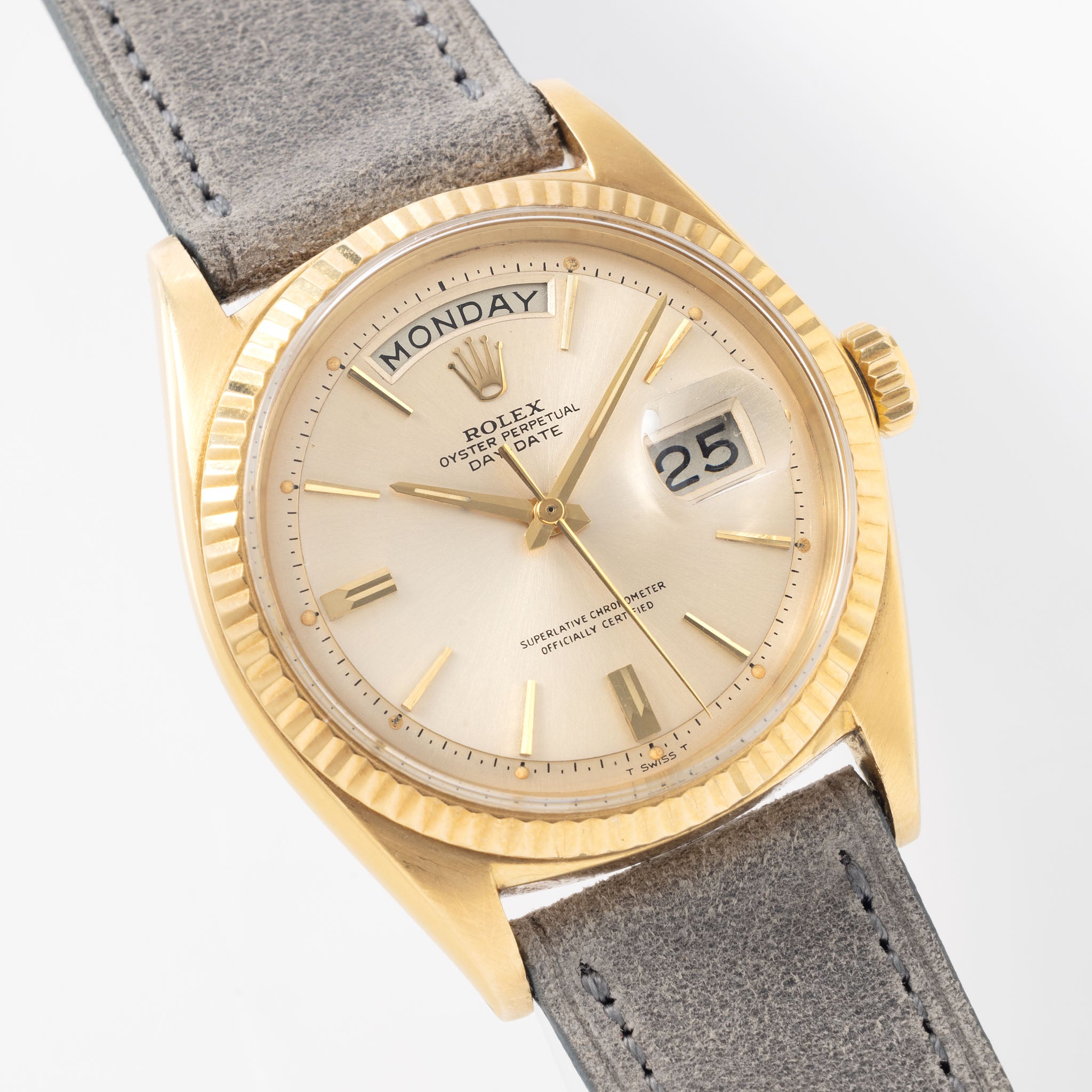 Rolex Day-Date 1803 Silbernes Zifferblatt Mit "Cigarette-Zeiger"