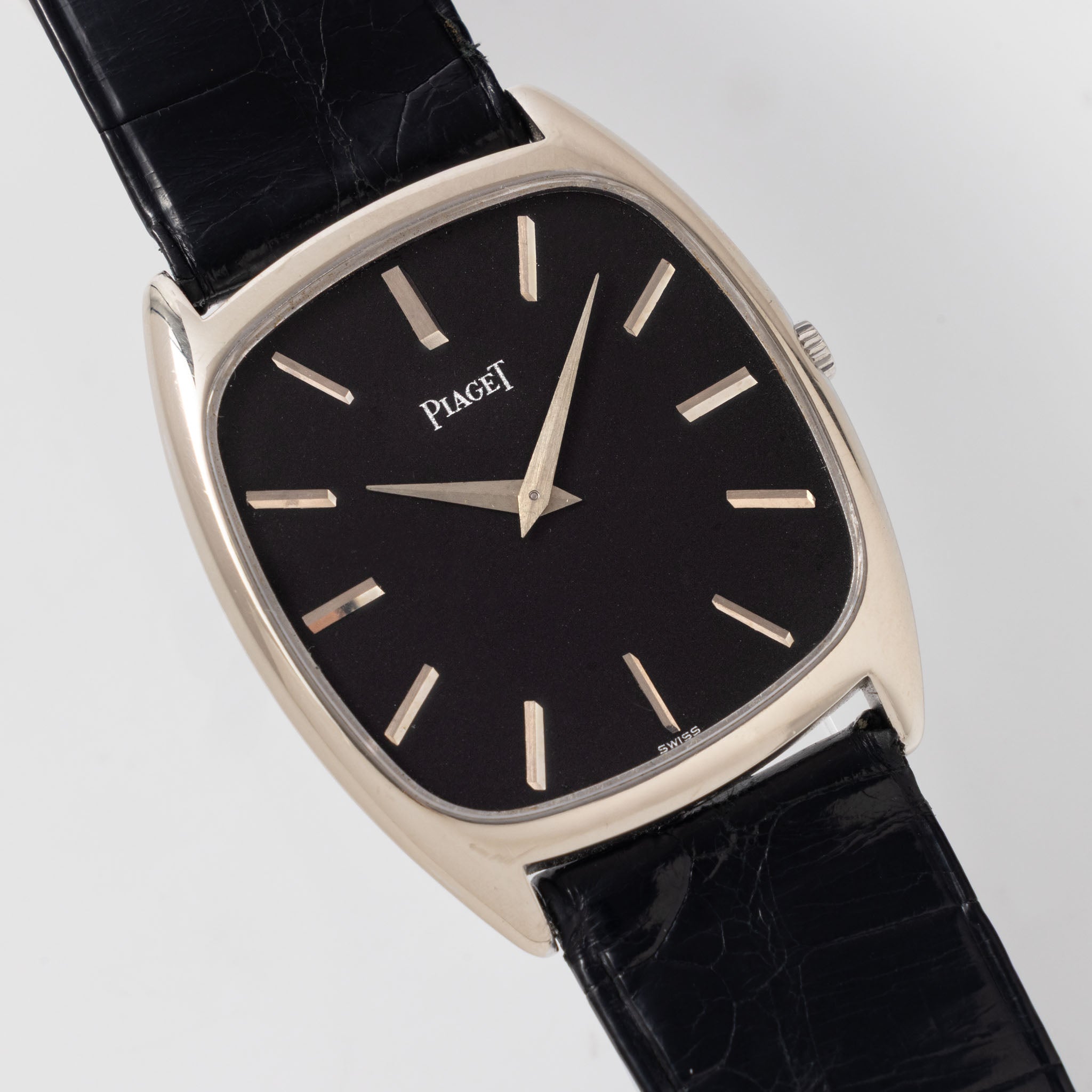 Piaget Emperador “Ultra Thin” Dresswatch Black Dial ref. 9591 in 18k white gold