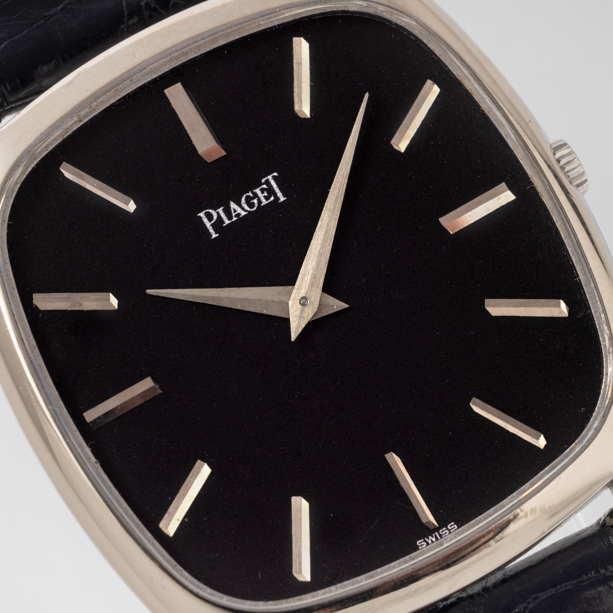 Piaget Emperador “Ultra Thin” Dresswatch Black Dial ref. 9591 in 18k white gold