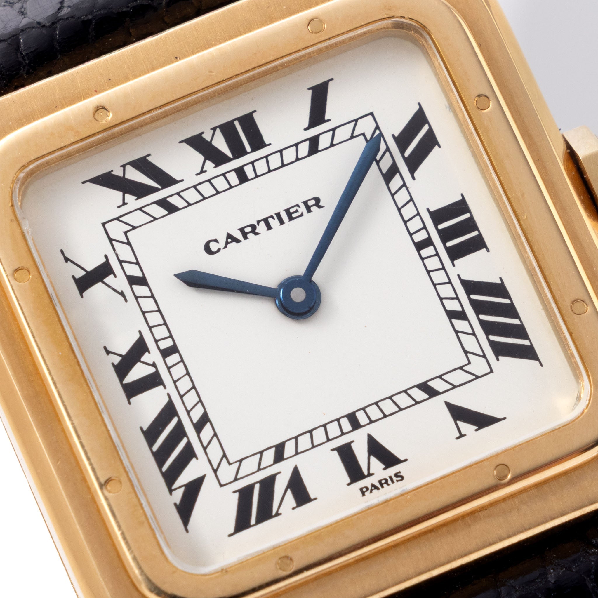Cartier Santos Dumont Paris Dial in 18k yellow gold ref 78097