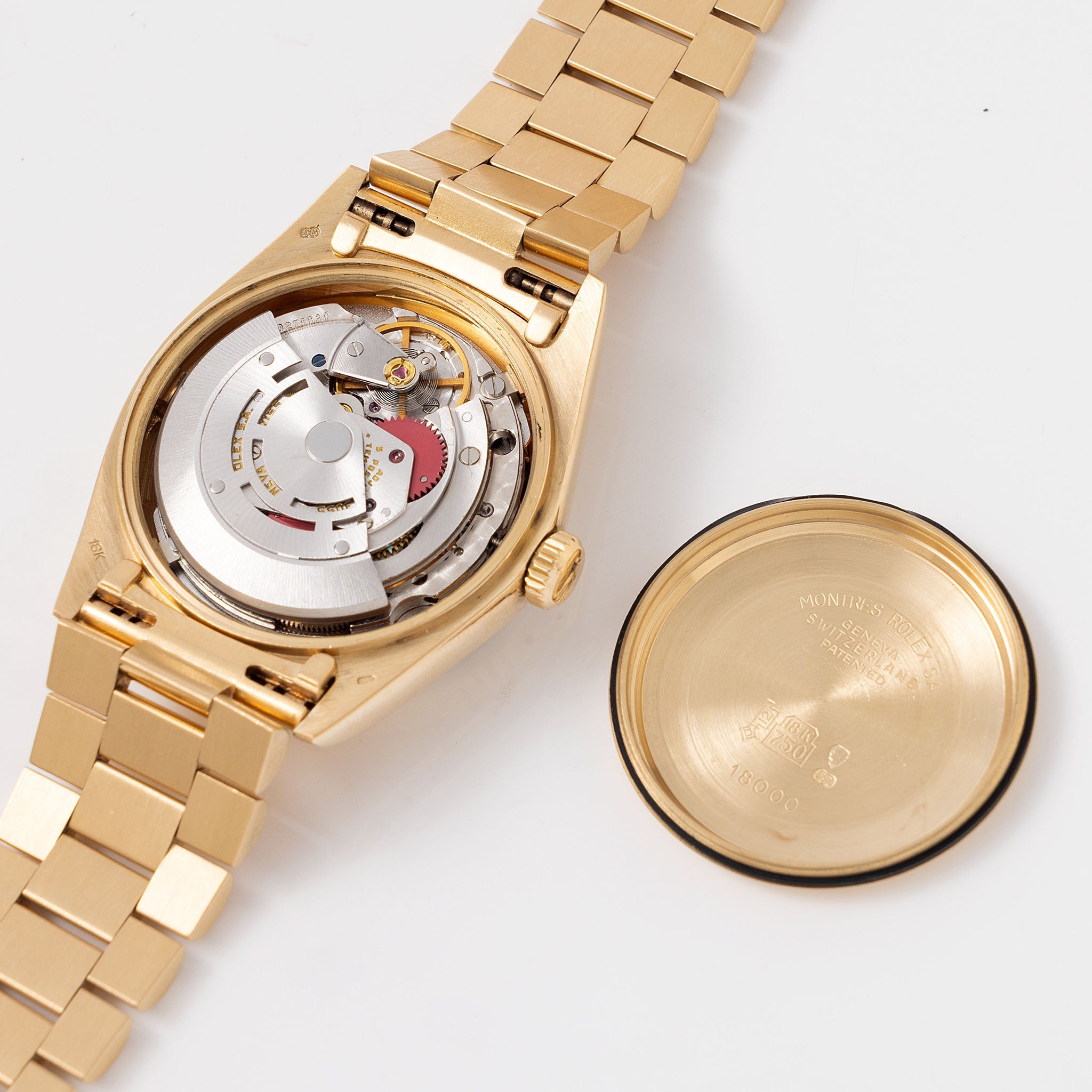 Rolex Day-Date Onyx T Swiss T Dial ref. 18038 in 18k Yellow Gold