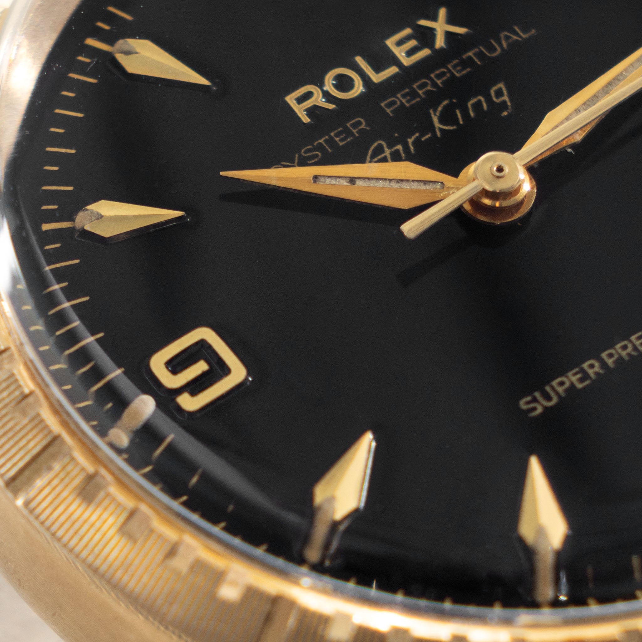 Rolex Oyster Perpetual Air-King Gilt dial in 9k yellow gold ref. 1002