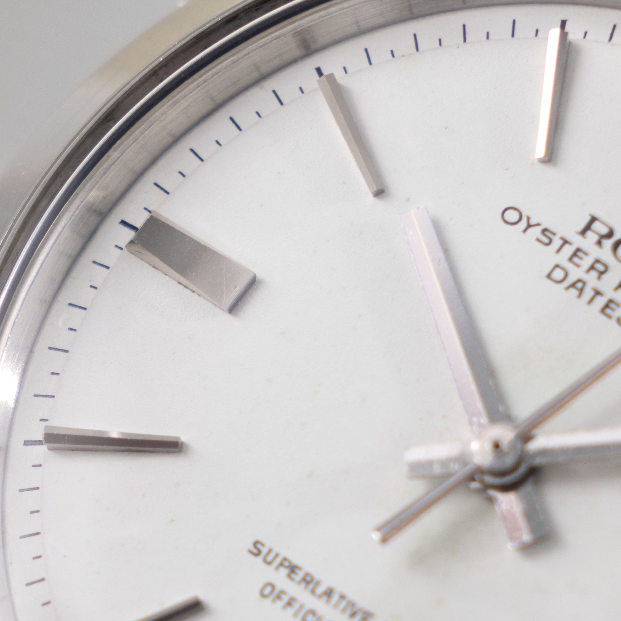 Rolex Datejust white “doorstop “ white no lume dial ref 1600