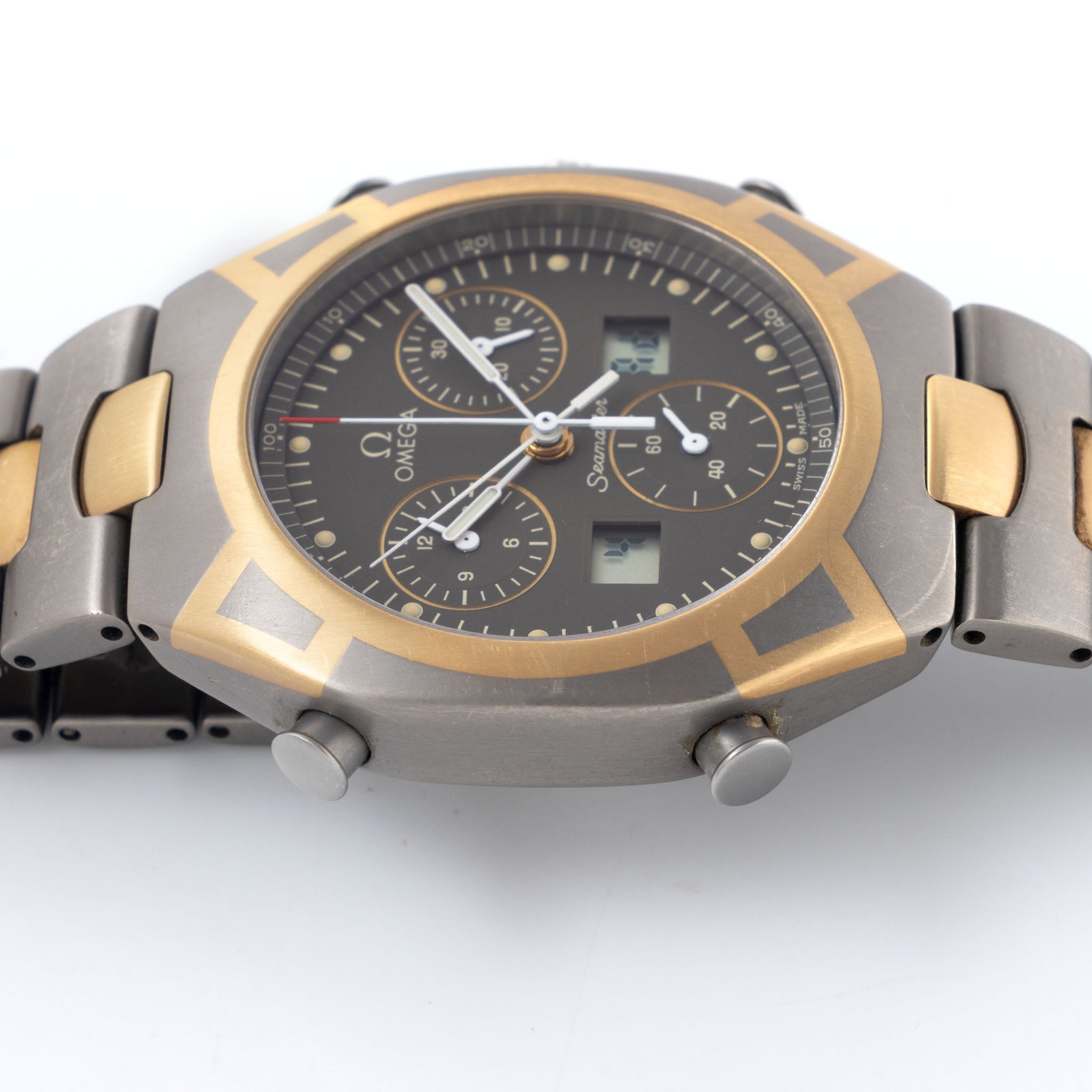 Omega Seamaster Polaris Chronograph in Titanium and Gold ref 386.1232