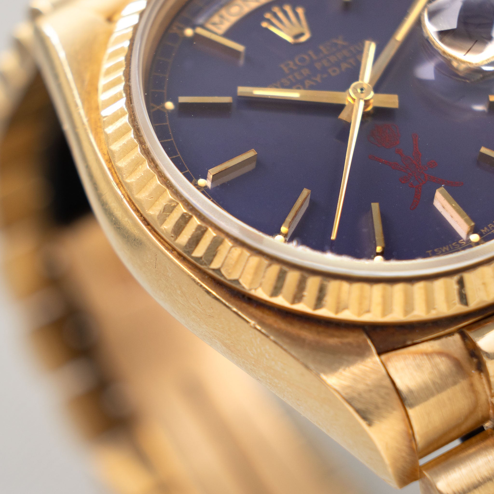 Rolex Day-Date 18038 Purple Khanjar dial from original owner’s family with Provenance