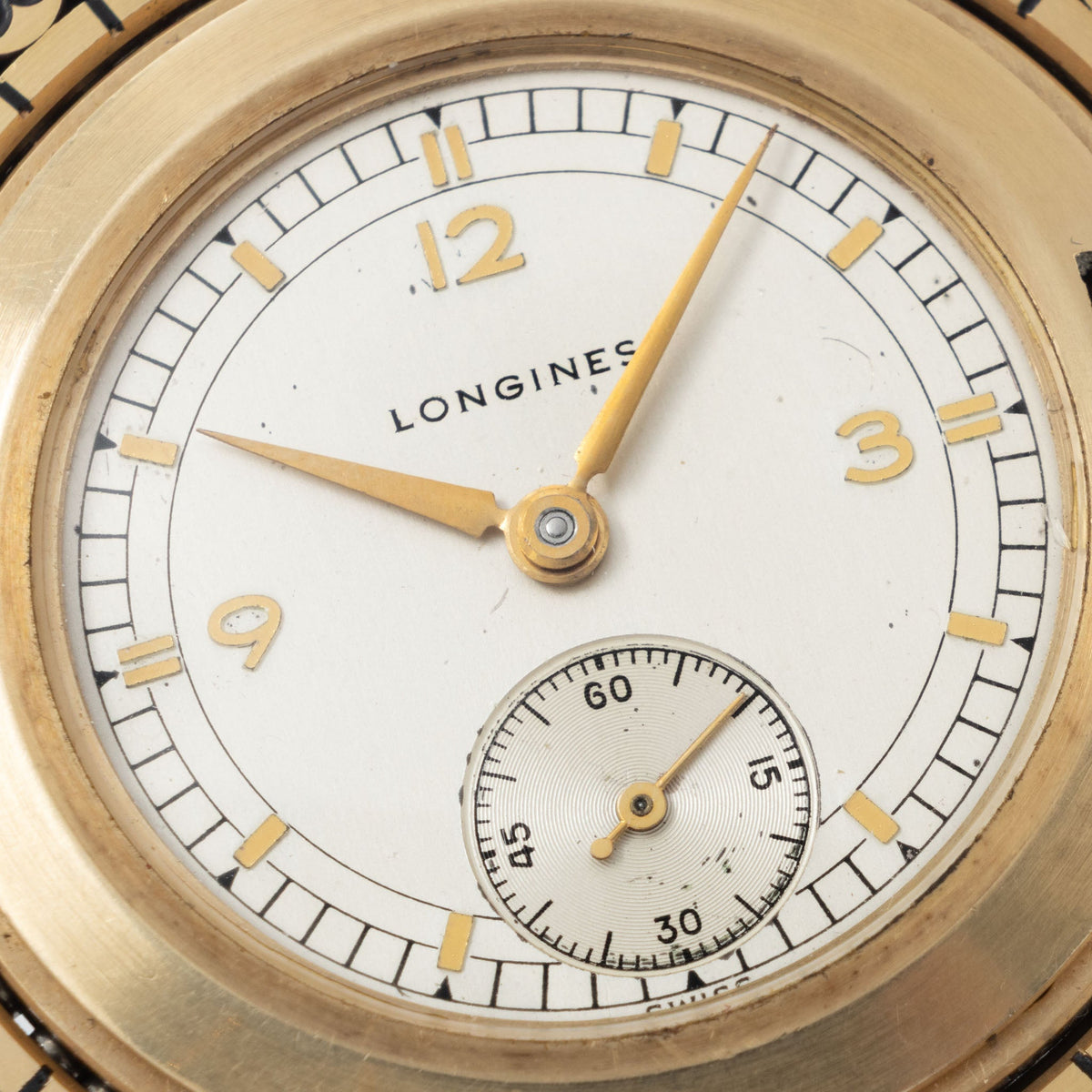 Longines Roulette Pocket Watch in 14k Yellow Gold